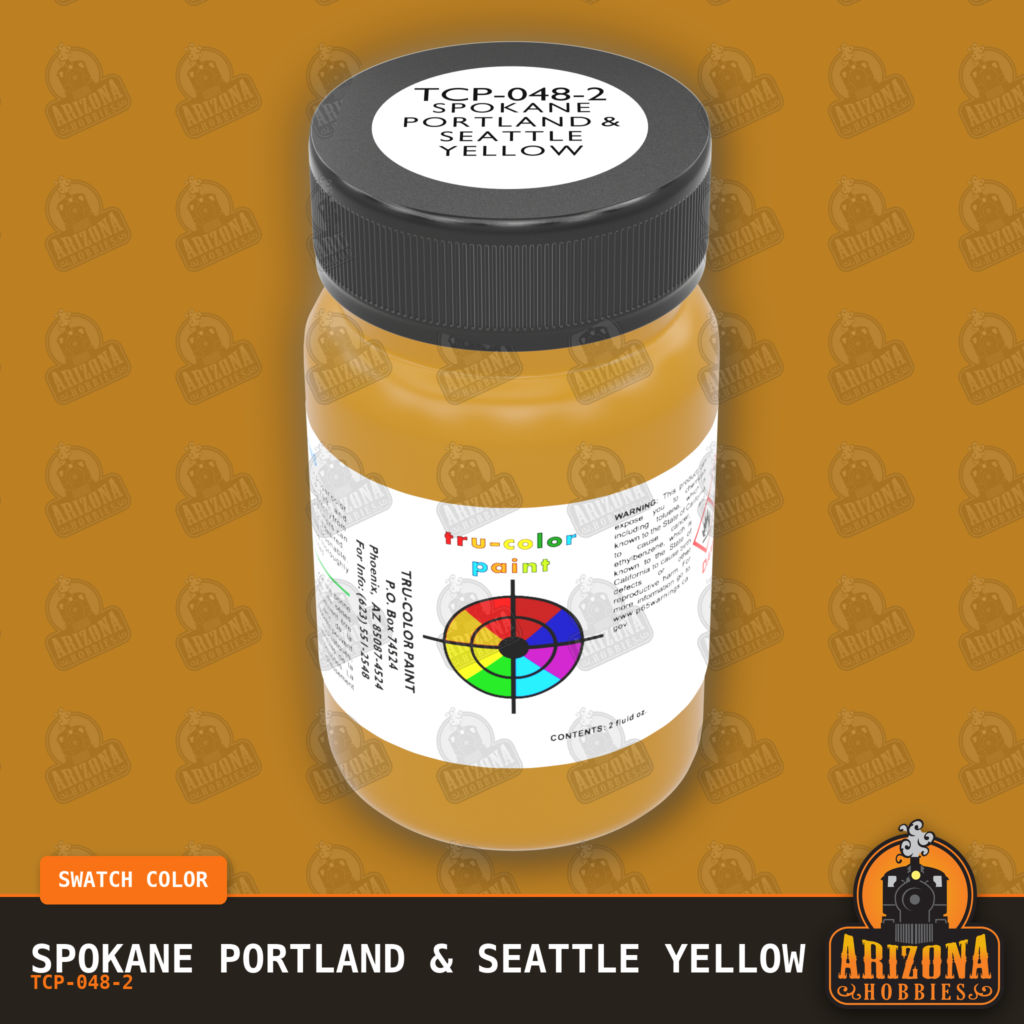 Spokane Portland & Seattle YELLOW 2-oz bottle (Air-brush) Tru-Color Paint SPECIAL ORDER ONLY