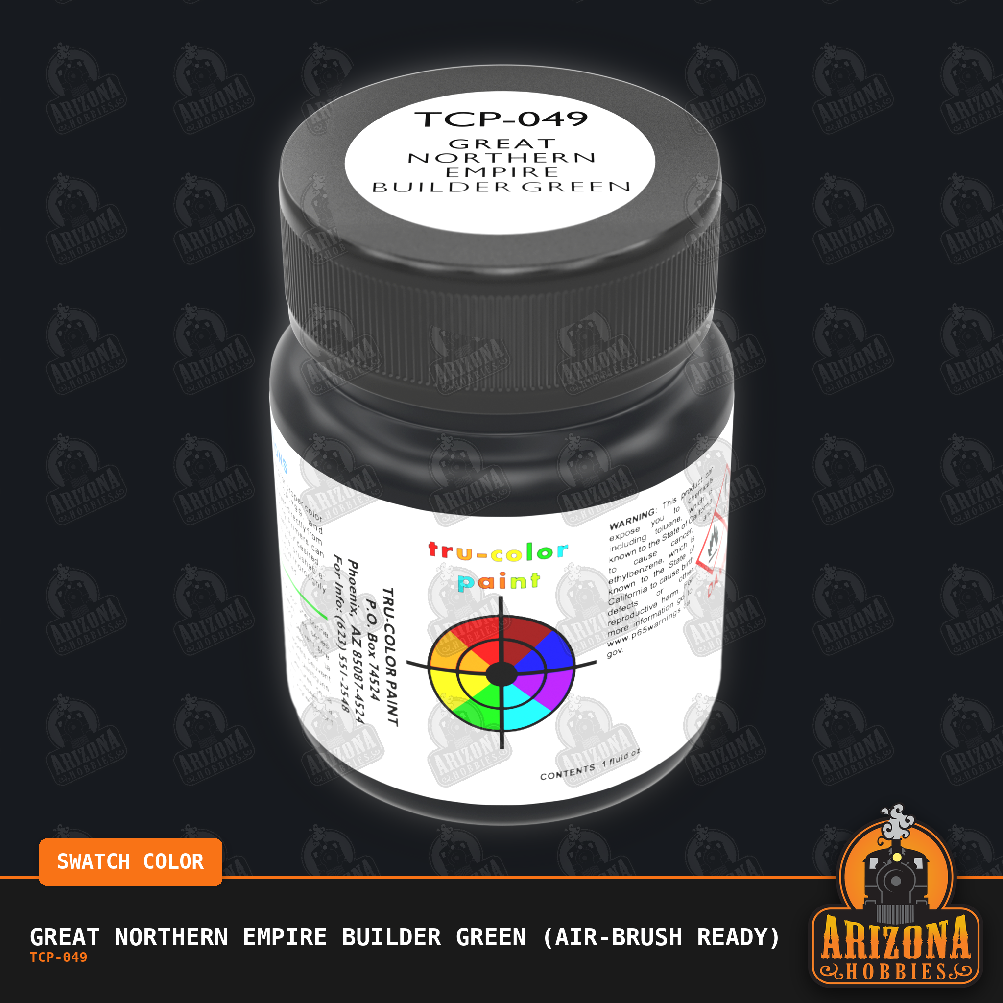 Great Northern EMPIRE BUILDER GREEN 1-oz bottle (Air-brush) Tru-Color Paint