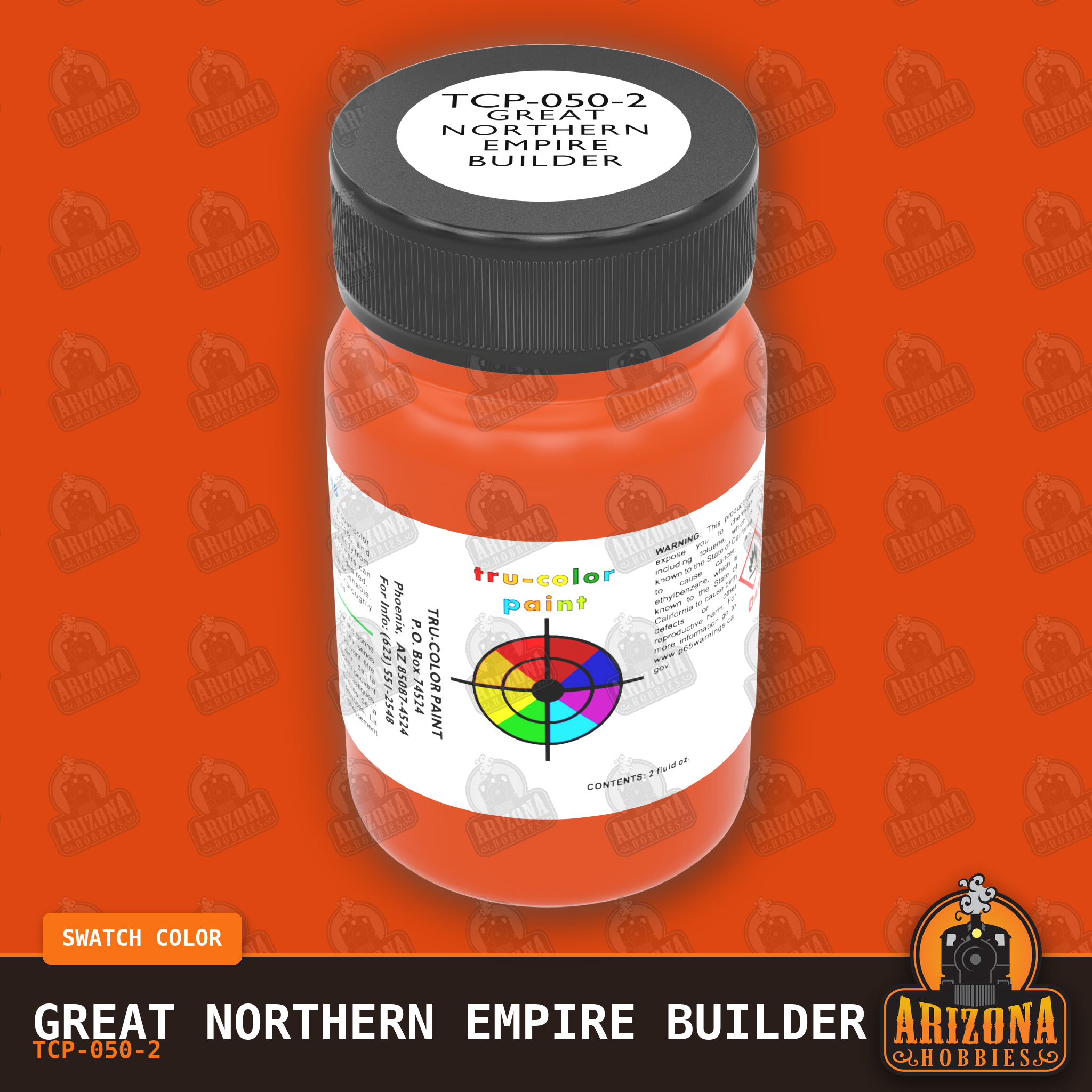 Great Northern EMPIRE BUILDER ORANGE 2-oz bottle (Air-brush) Tru-Color Paint SPECIAL ORDER ONLY