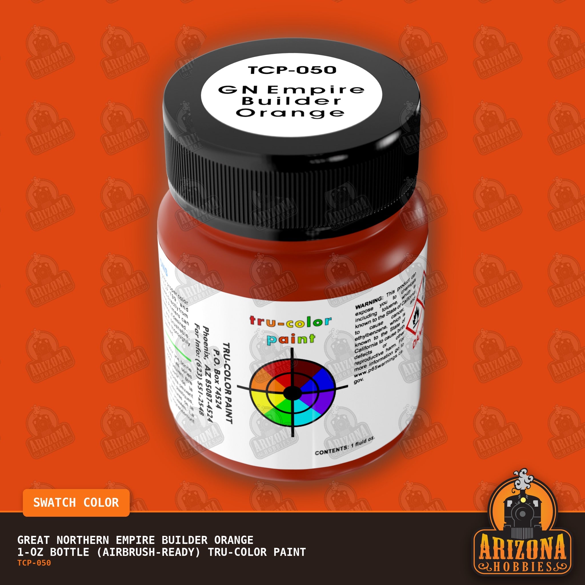Great Northern EMPIRE BUILDER ORANGE 1-oz bottle (Airbrush-ready) Tru-Color Paint