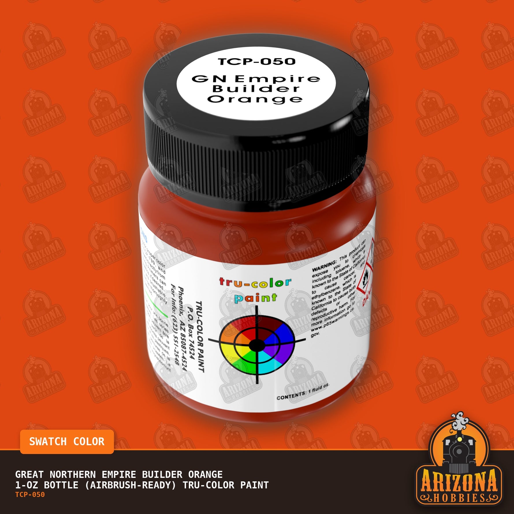 Great Northern EMPIRE BUILDER ORANGE 1-oz bottle (Airbrush-ready) Tru-Color Paint