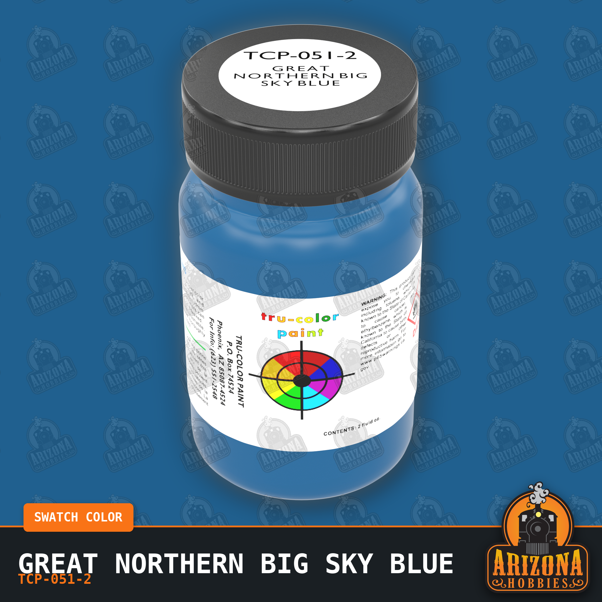 Great Northern BIG SKY BLUE 2-oz bottle (Air-brush) Tru-Color Paint SPECIAL ORDER ONLY