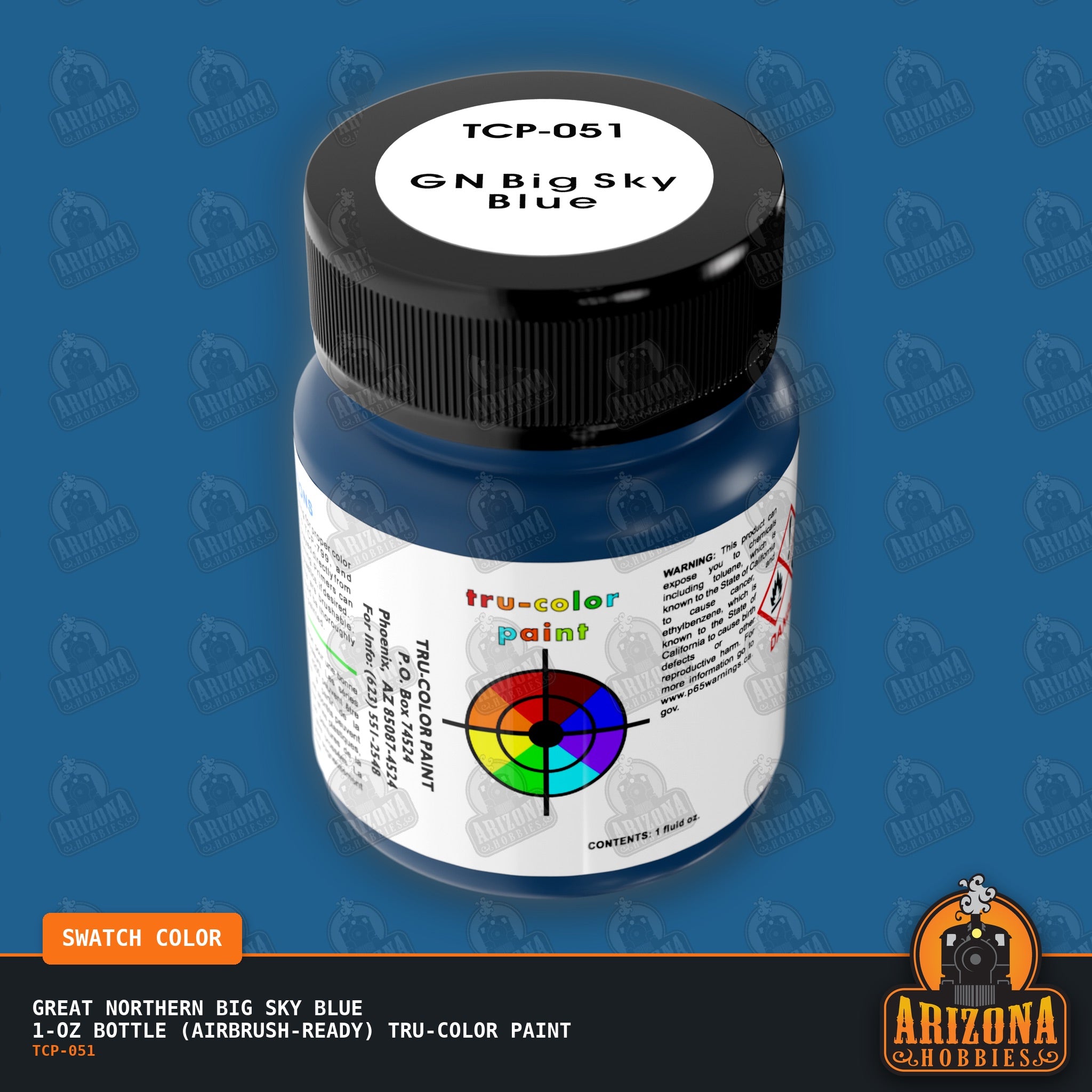 Great Northern BIG SKY BLUE 1-oz bottle (Airbrush-ready) Tru-Color Paint