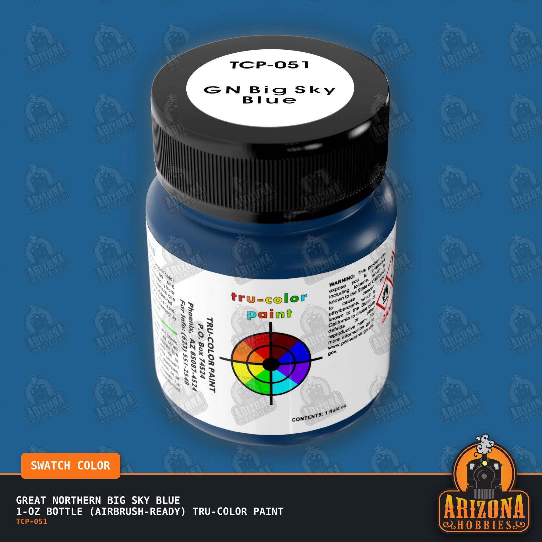 Great Northern BIG SKY BLUE 1-oz bottle (Airbrush-ready) Tru-Color Paint