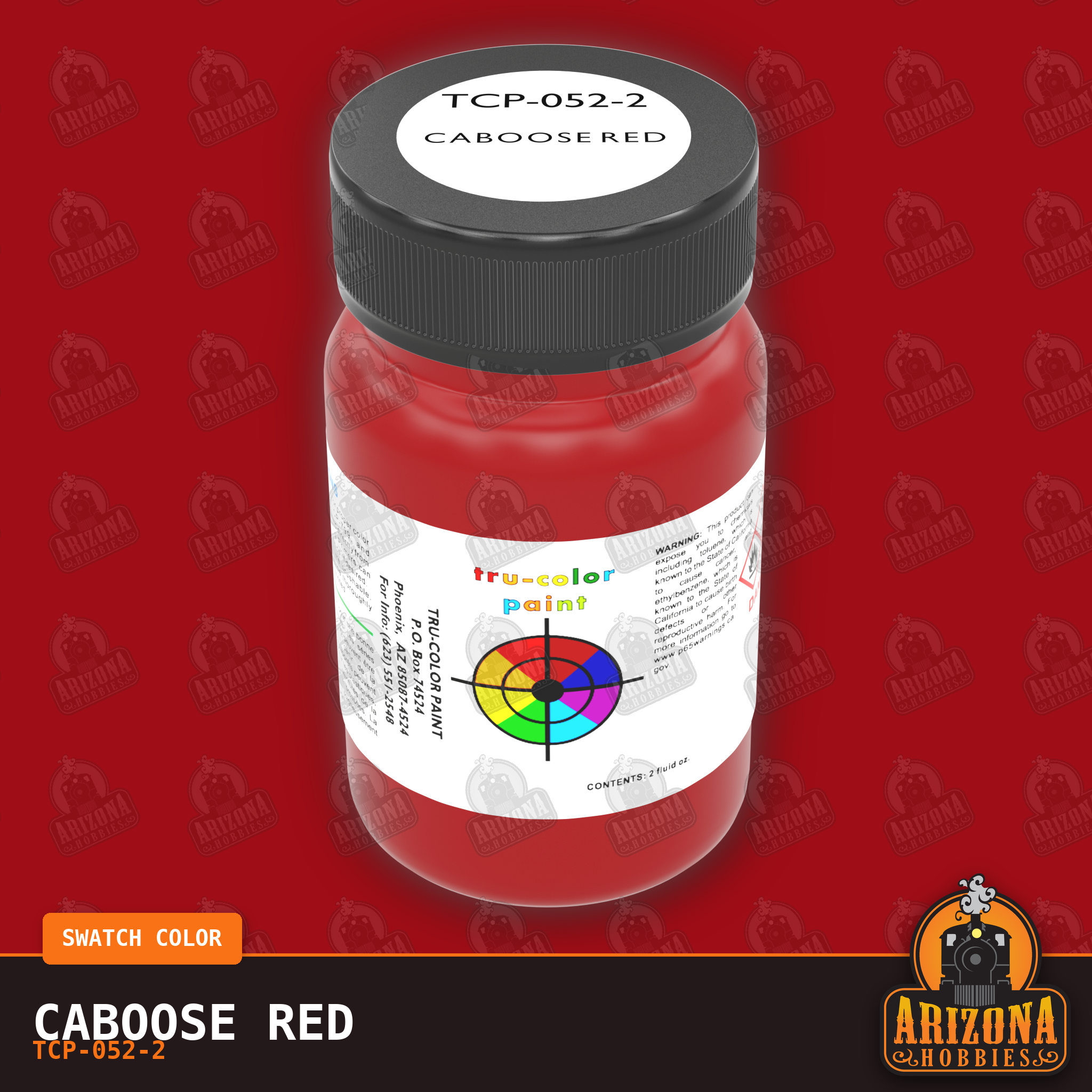 CABOOSE RED 2-oz bottle (Air-brush) Tru-Color Paint SPECIAL ORDER ONLY