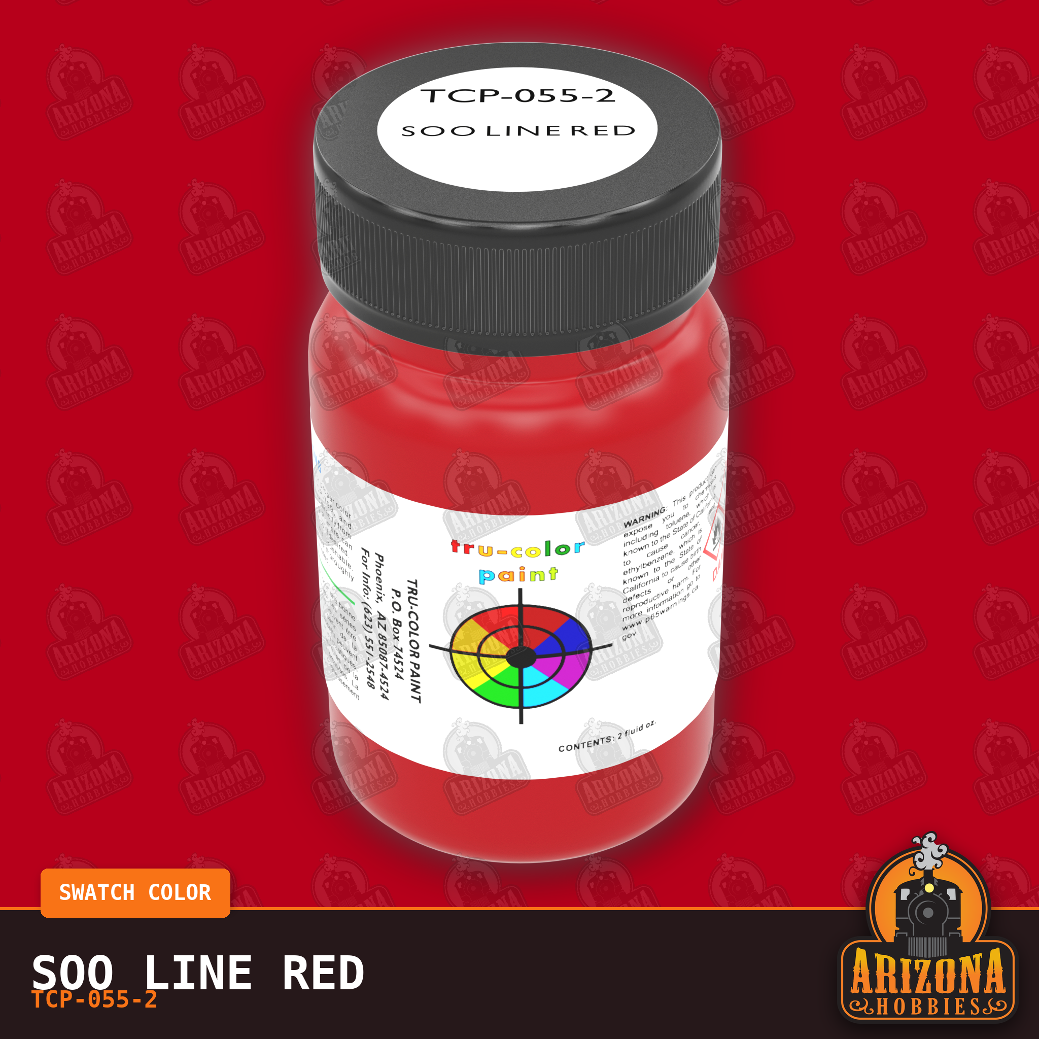 Soo Line RED 2-oz bottle (Air-brush) Tru-Color Paint SPECIAL ORDER ONLY