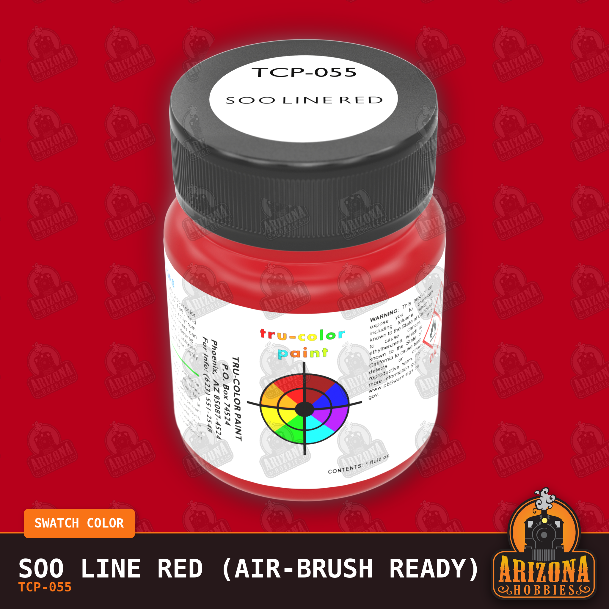 Soo Line RED 1-oz bottle (Air-brush) Tru-Color Paint