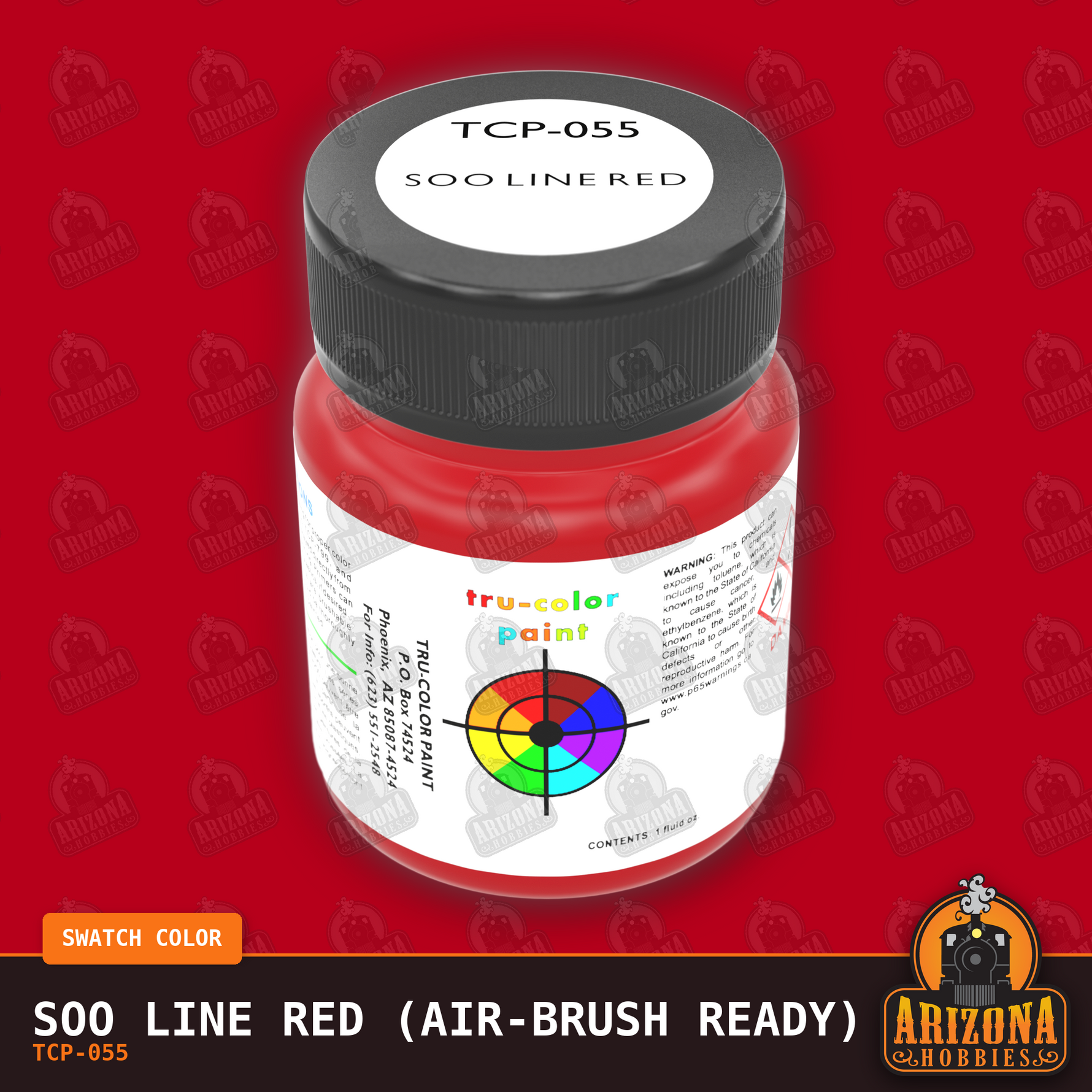 Soo Line RED 1-oz bottle (Air-brush) Tru-Color Paint