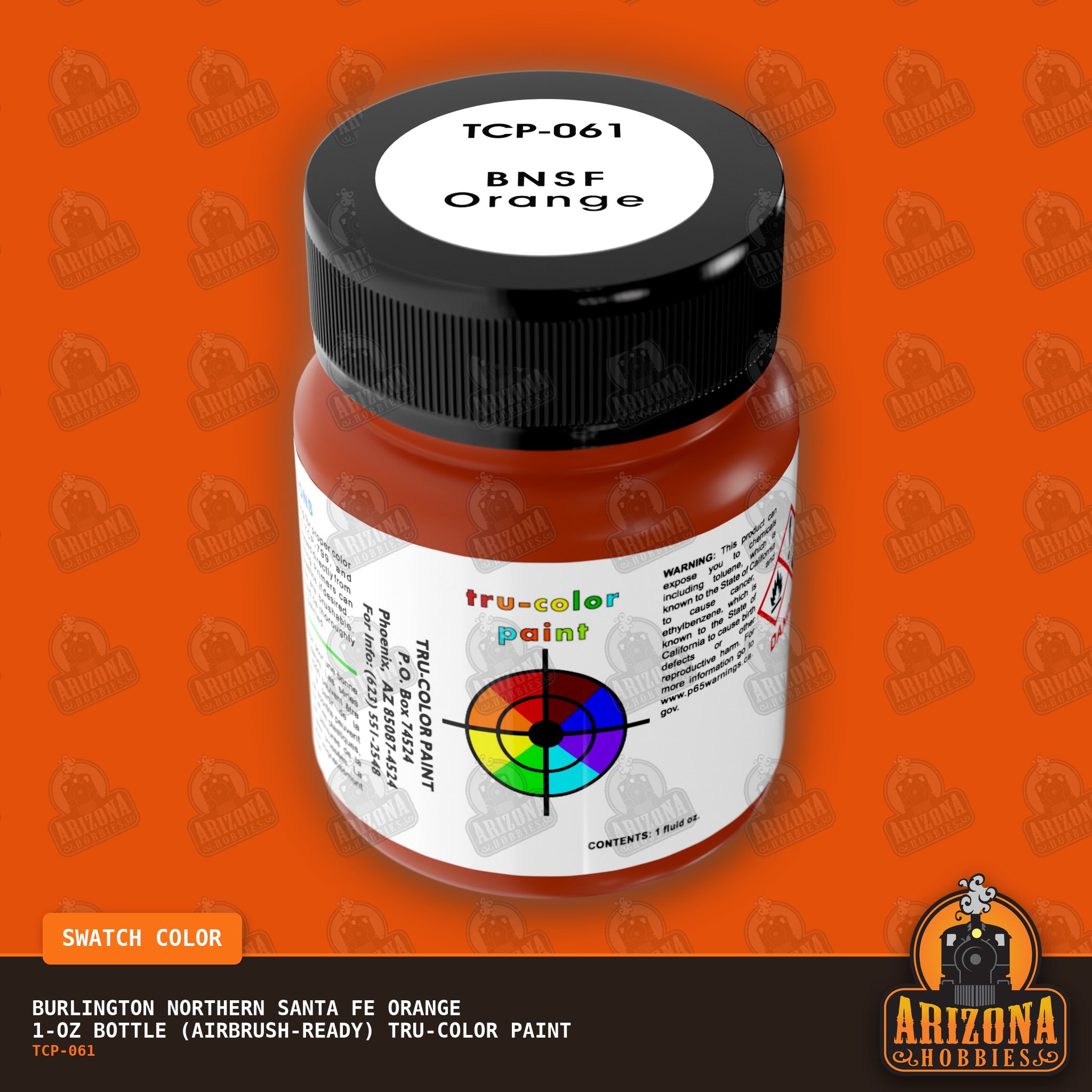 Burlington Northern Santa Fe ORANGE 1-oz bottle (Airbrush-ready) Tru-Color Paint