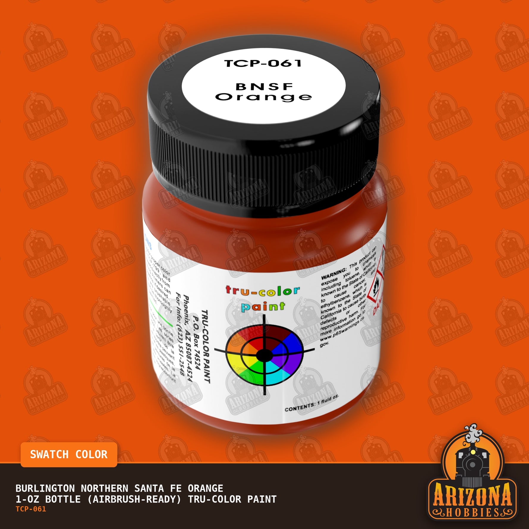 Burlington Northern Santa Fe ORANGE 1-oz bottle (Airbrush-ready) Tru-Color Paint