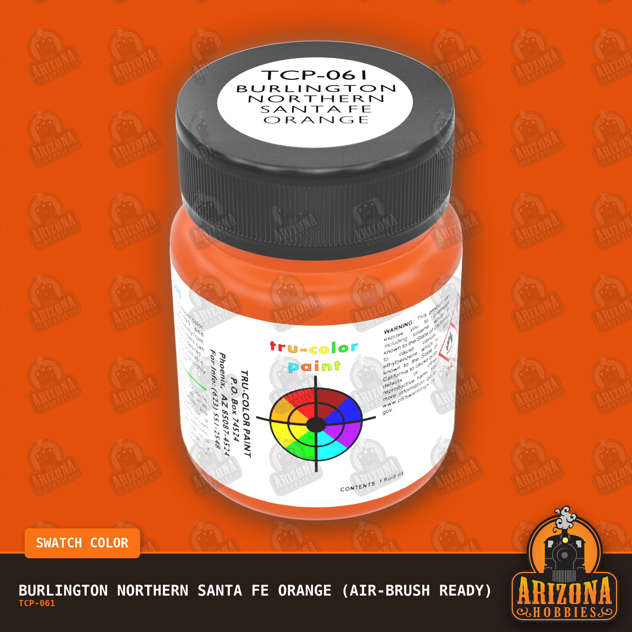Burlington Northern Santa Fe ORANGE 1-oz bottle (Air-brush) Tru-Color Paint
