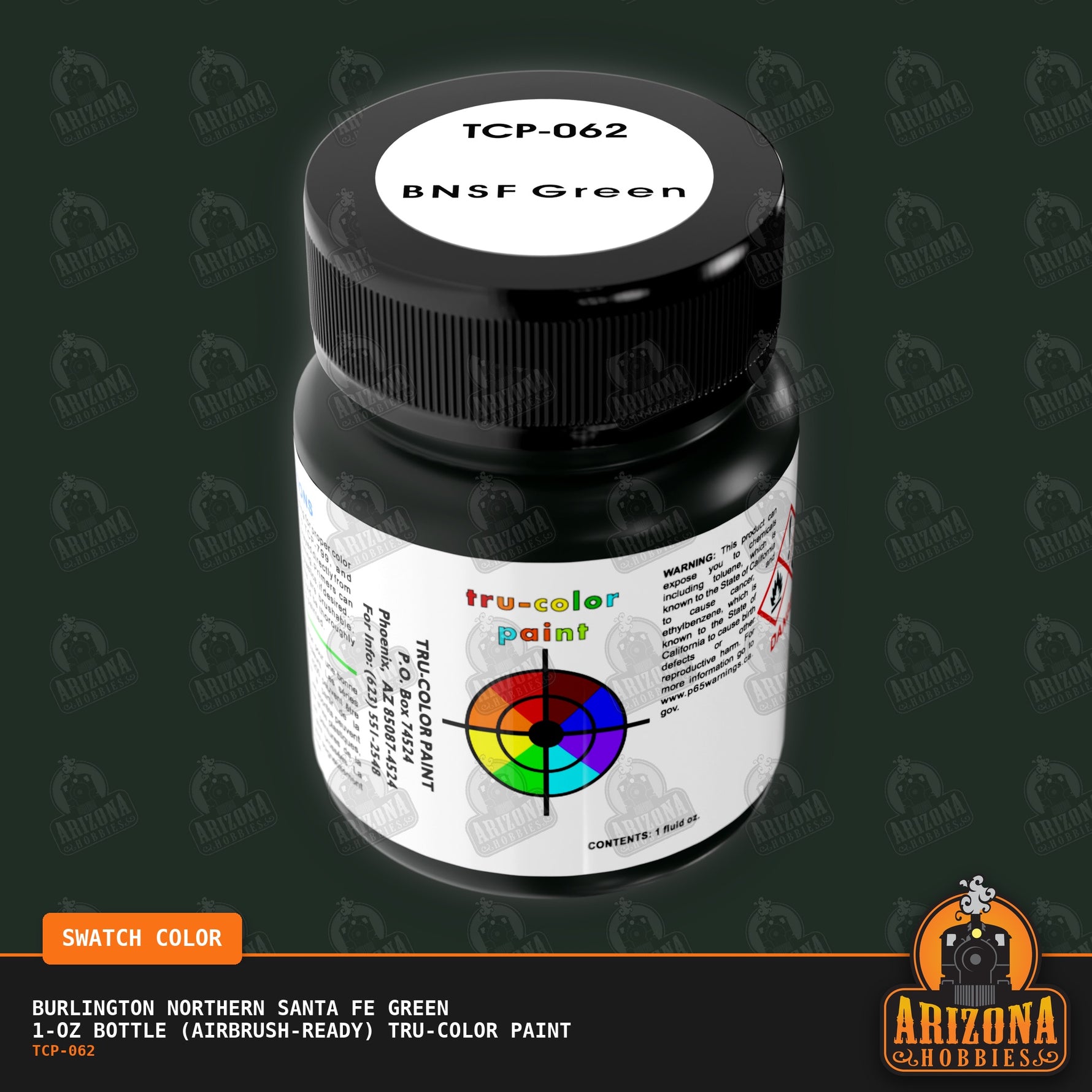 Burlington Northern Santa Fe GREEN 1-oz bottle (Airbrush-ready) Tru-Color Paint