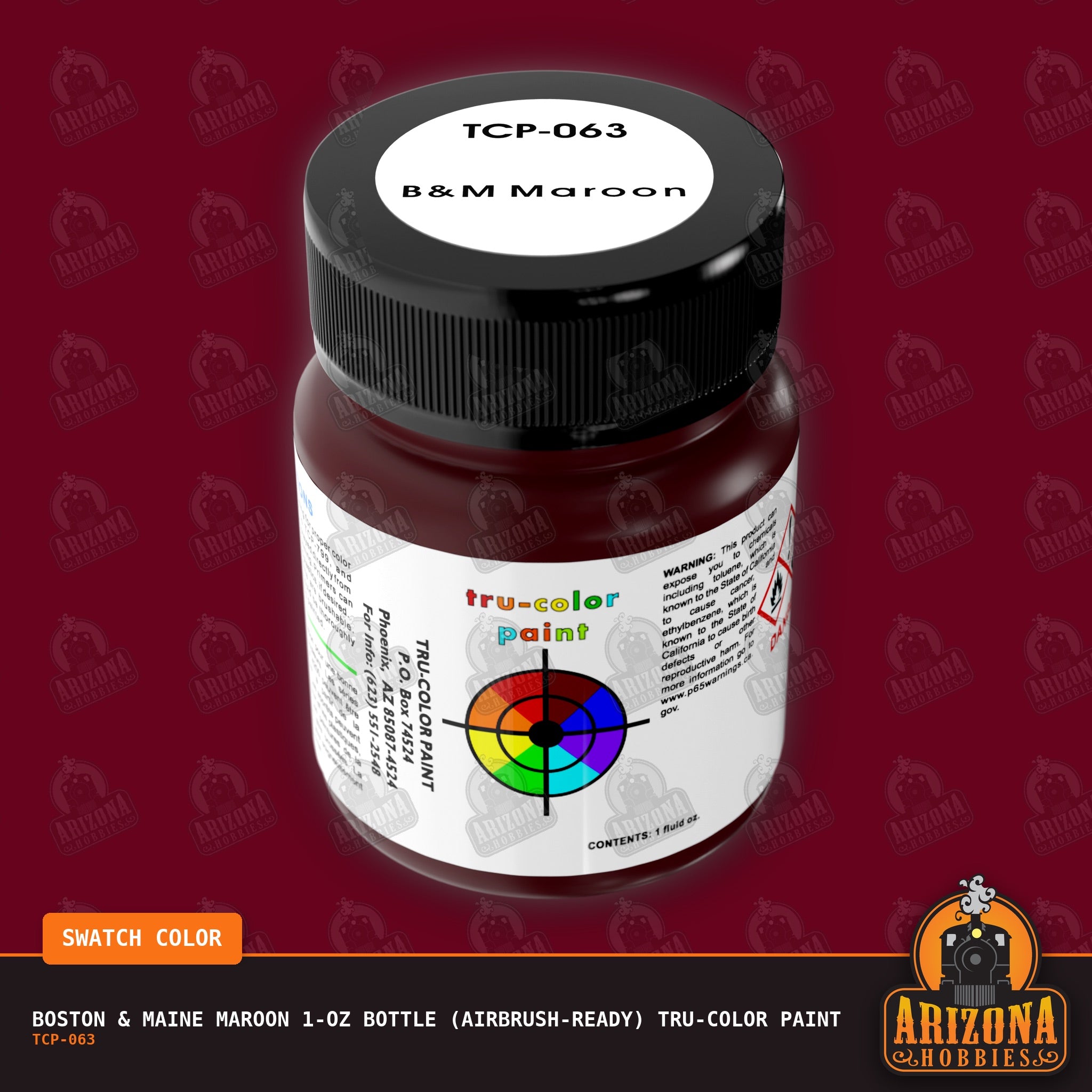 Boston & Maine MAROON 1-oz bottle (Airbrush-ready) Tru-Color Paint