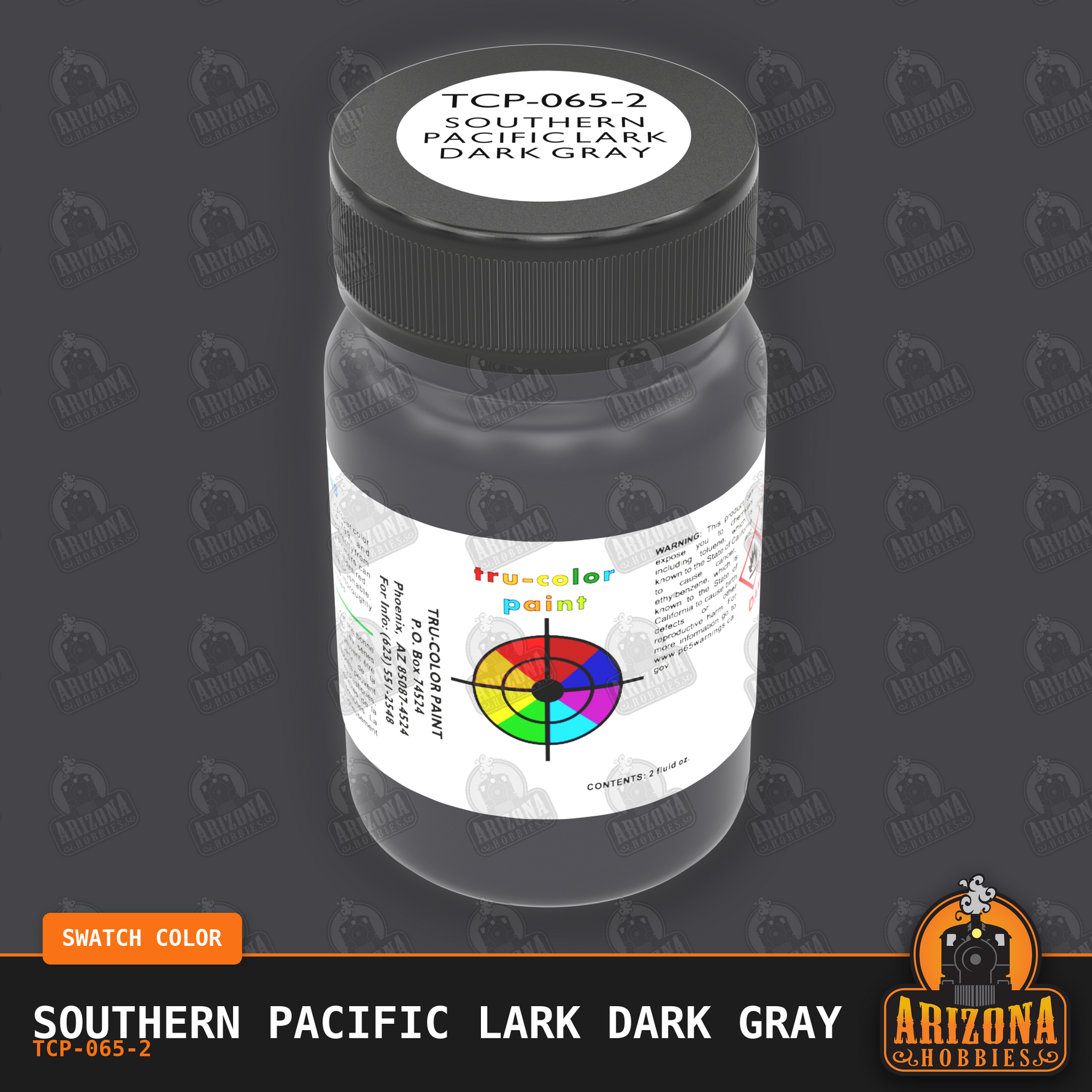 Southern Pacific LARK DARK GRAY 2-oz bottle (Air-brush) Tru-Color Paint SPECIAL ORDER ONLY