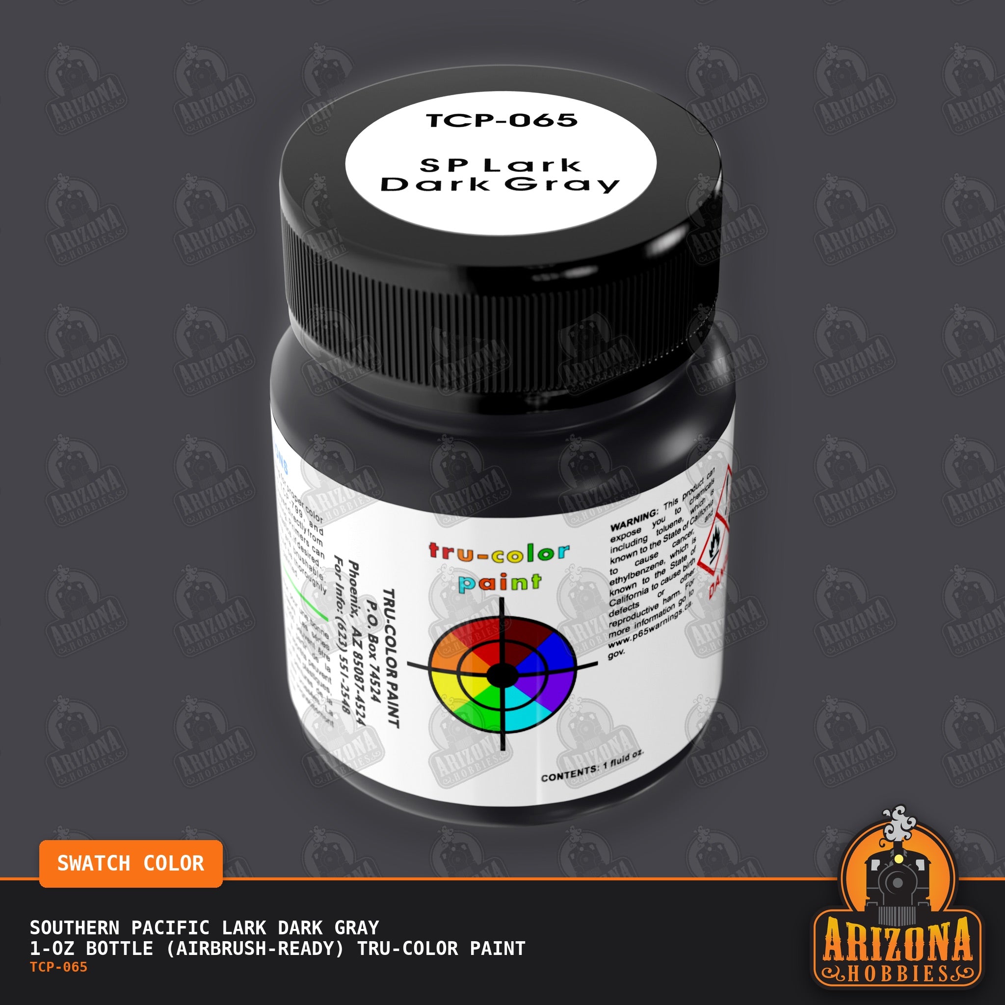 Southern Pacific LARK DARK GRAY 1-oz bottle (Airbrush-ready) Tru-Color Paint