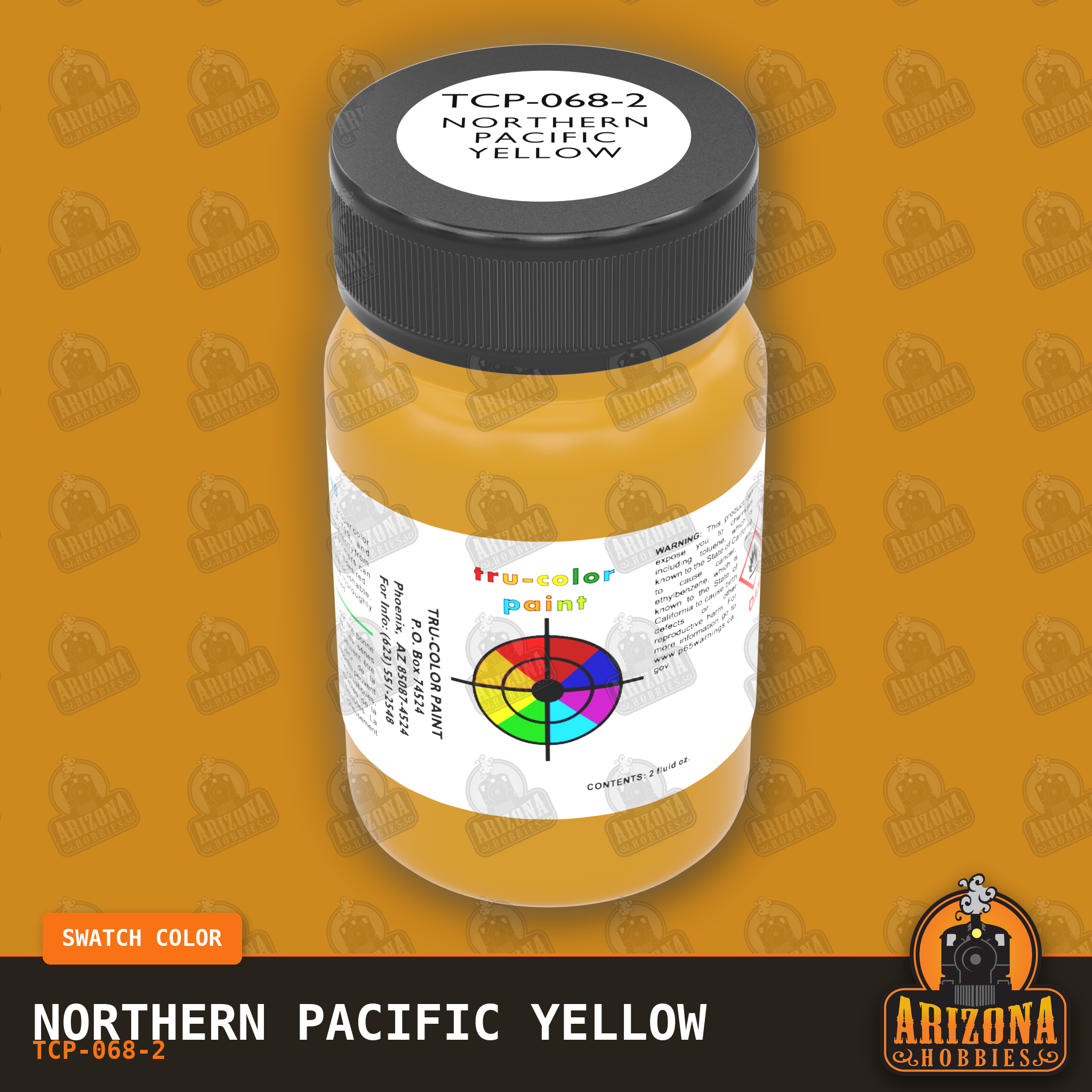 Northern Pacific YELLOW 2-oz bottle (Air-brush) Tru-Color Paint SPECIAL ORDER ONLY