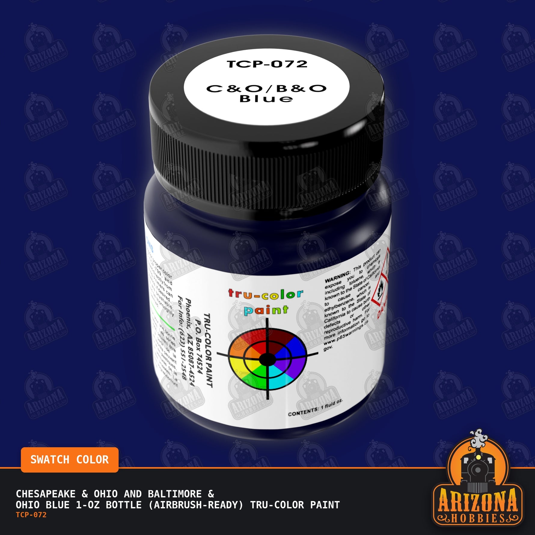 Chesapeake & Ohio and Baltimore & Ohio BLUE 1-oz bottle (Airbrush-ready) Tru-Color Paint