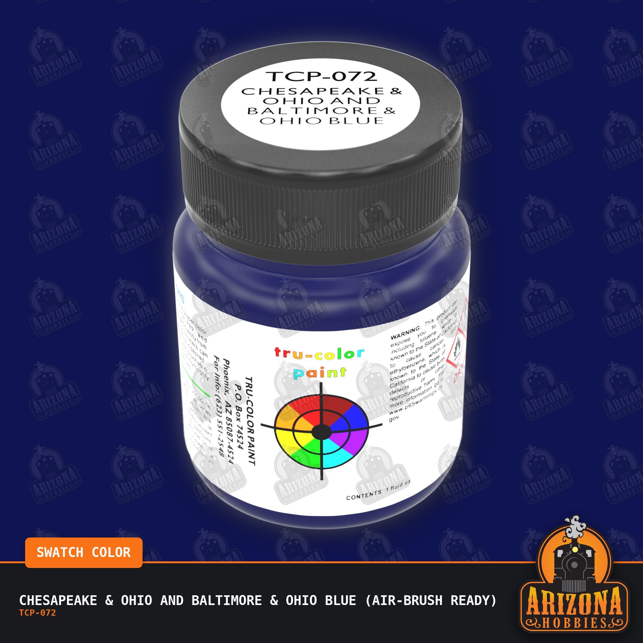 Chesapeake & Ohio and Baltimore & Ohio BLUE 1-oz bottle (Air-brush) Tru-Color Paint