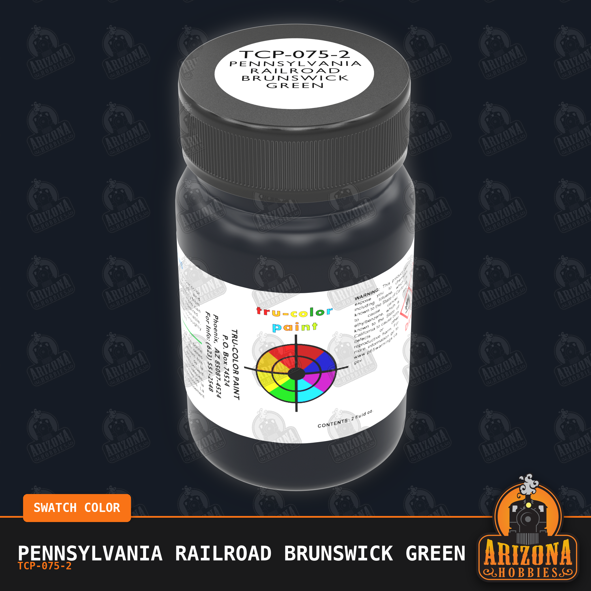 Pennsylvania Railroad BRUNSWICK GREEN 2-oz bottle (Air-brush) Tru-Color Paint SPECIAL ORDER ONLY