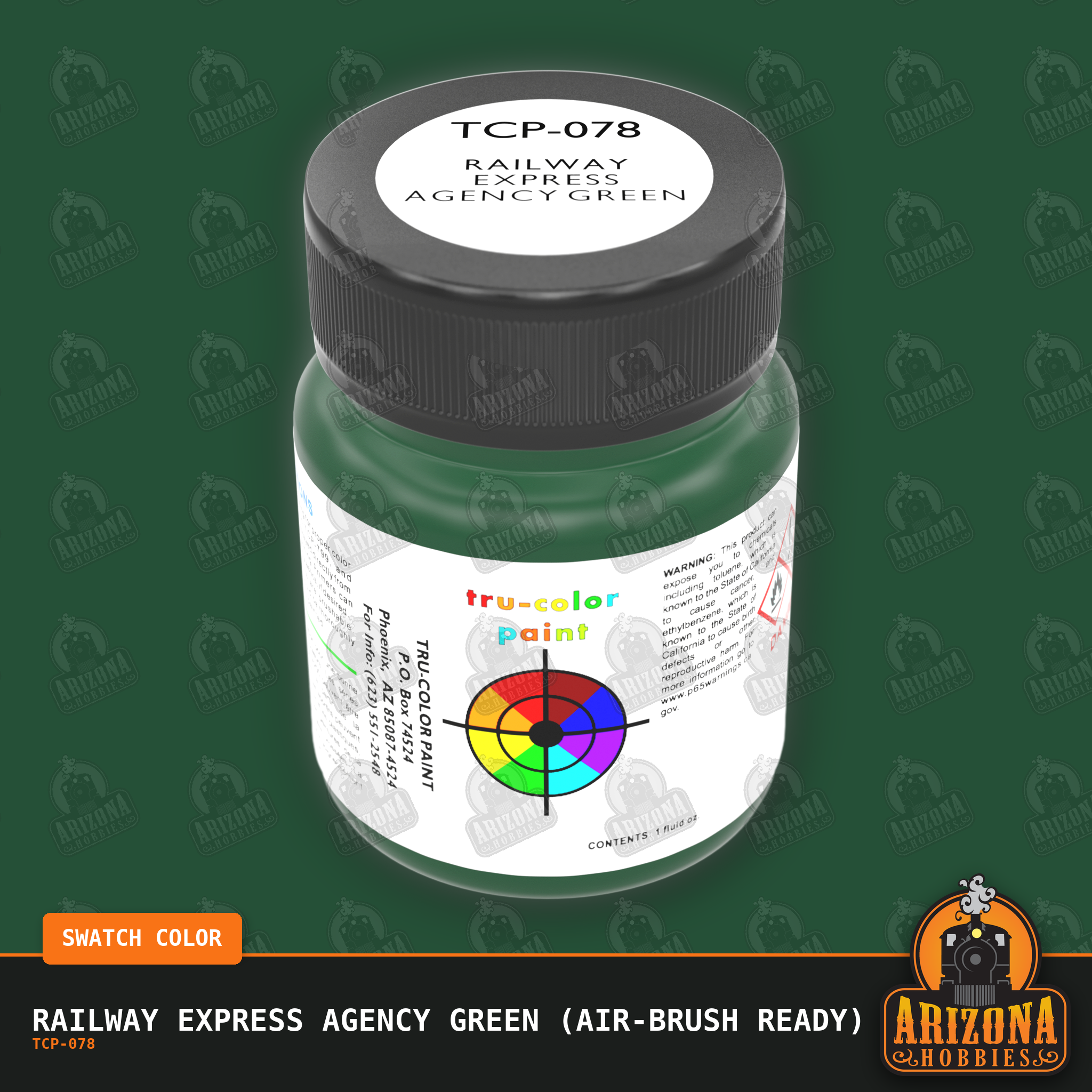 Railway Express Agency GREEN 1-oz bottle (Air-brush) Tru-Color Paint