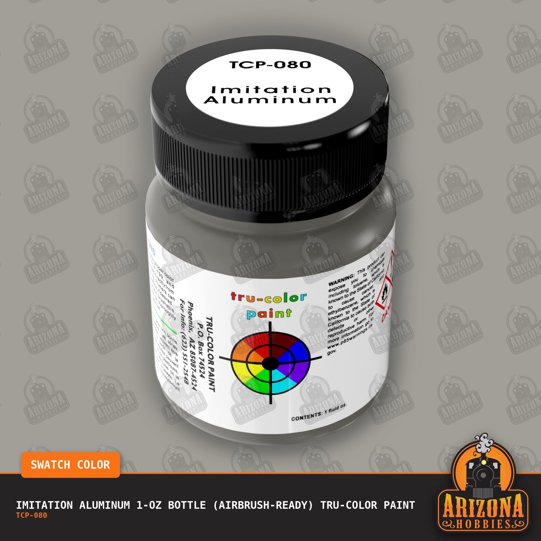 IMITATION ALUMINUM 1-oz bottle (Airbrush-ready) Tru-Color Paint