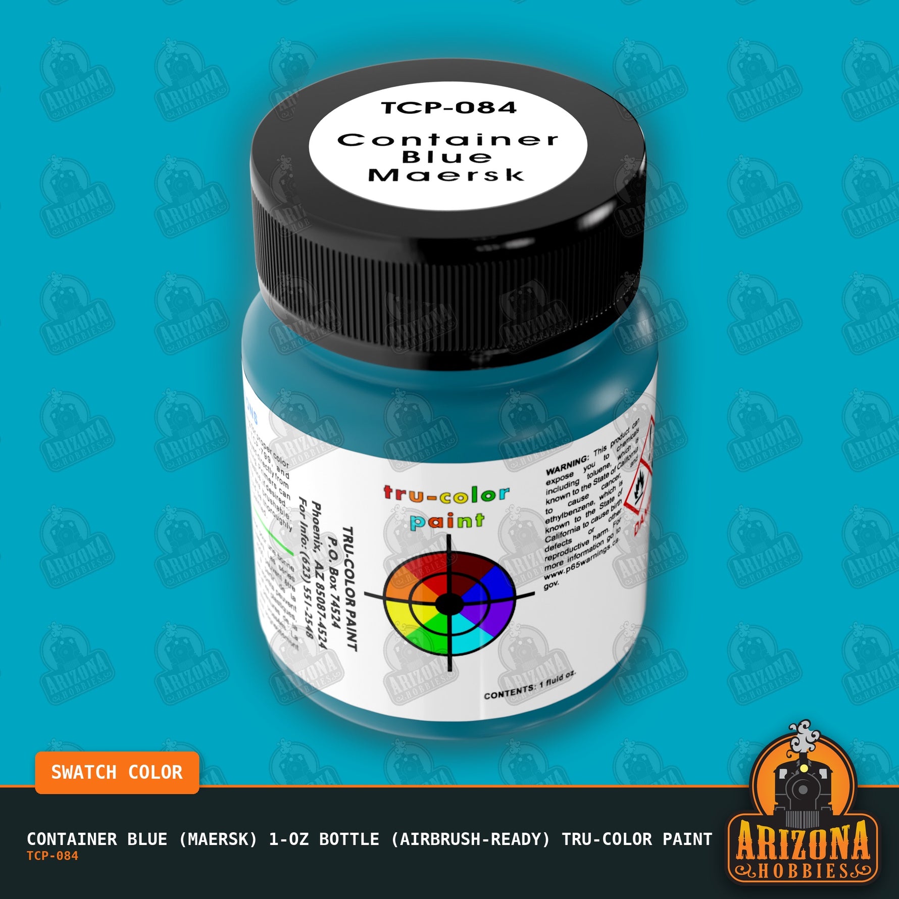 CONTAINER BLUE (Maersk) 1-oz bottle (Airbrush-ready) Tru-Color Paint