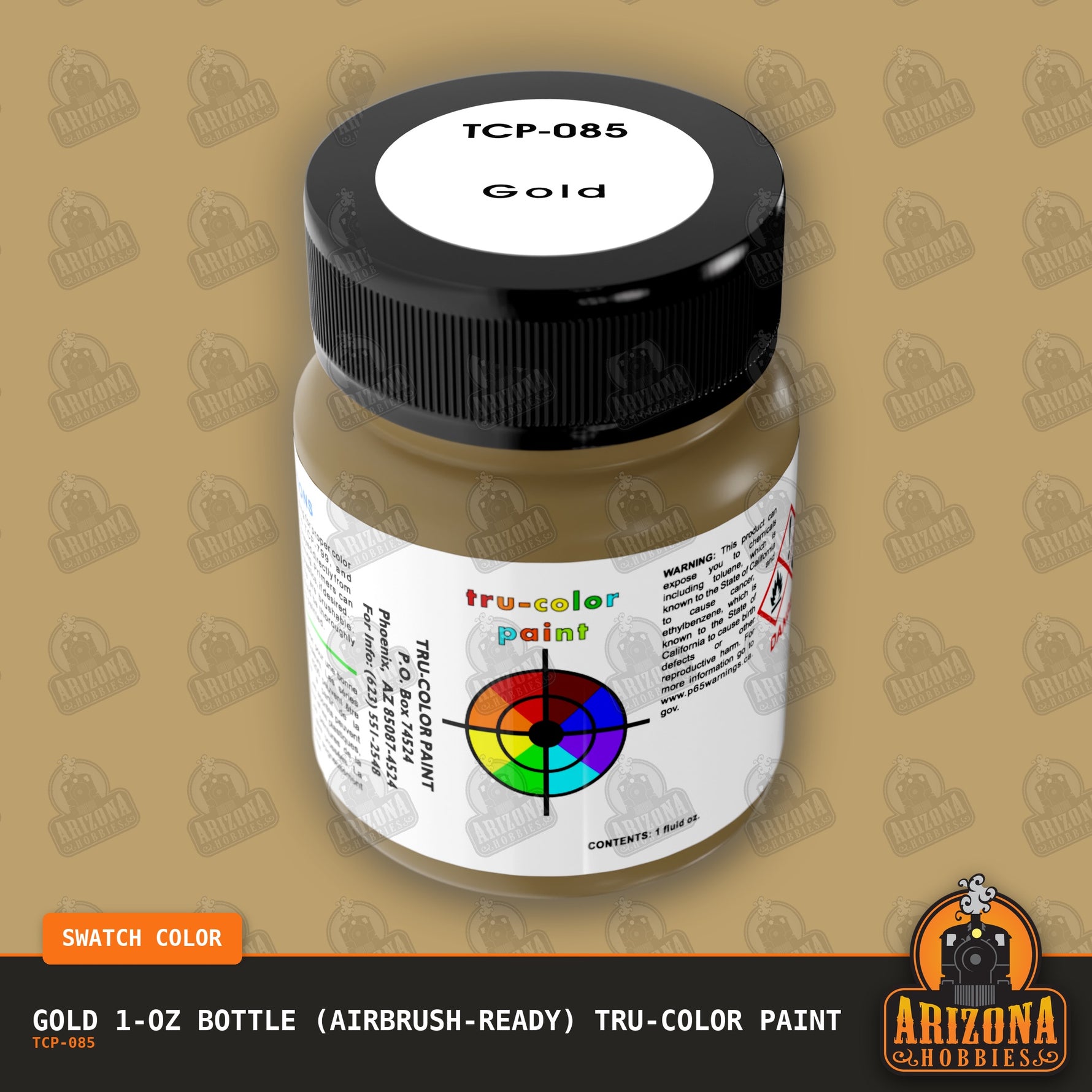 GOLD 1-oz bottle (Airbrush-ready) Tru-Color Paint