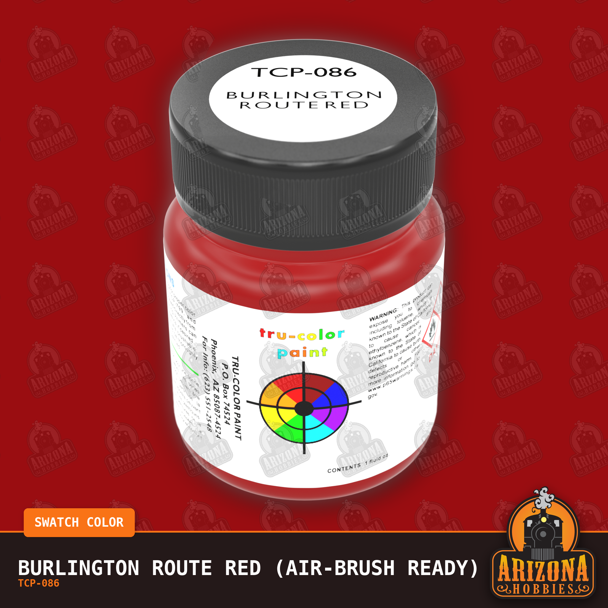Burlington Route RED 1-oz bottle (Air-brush) Tru-Color Paint