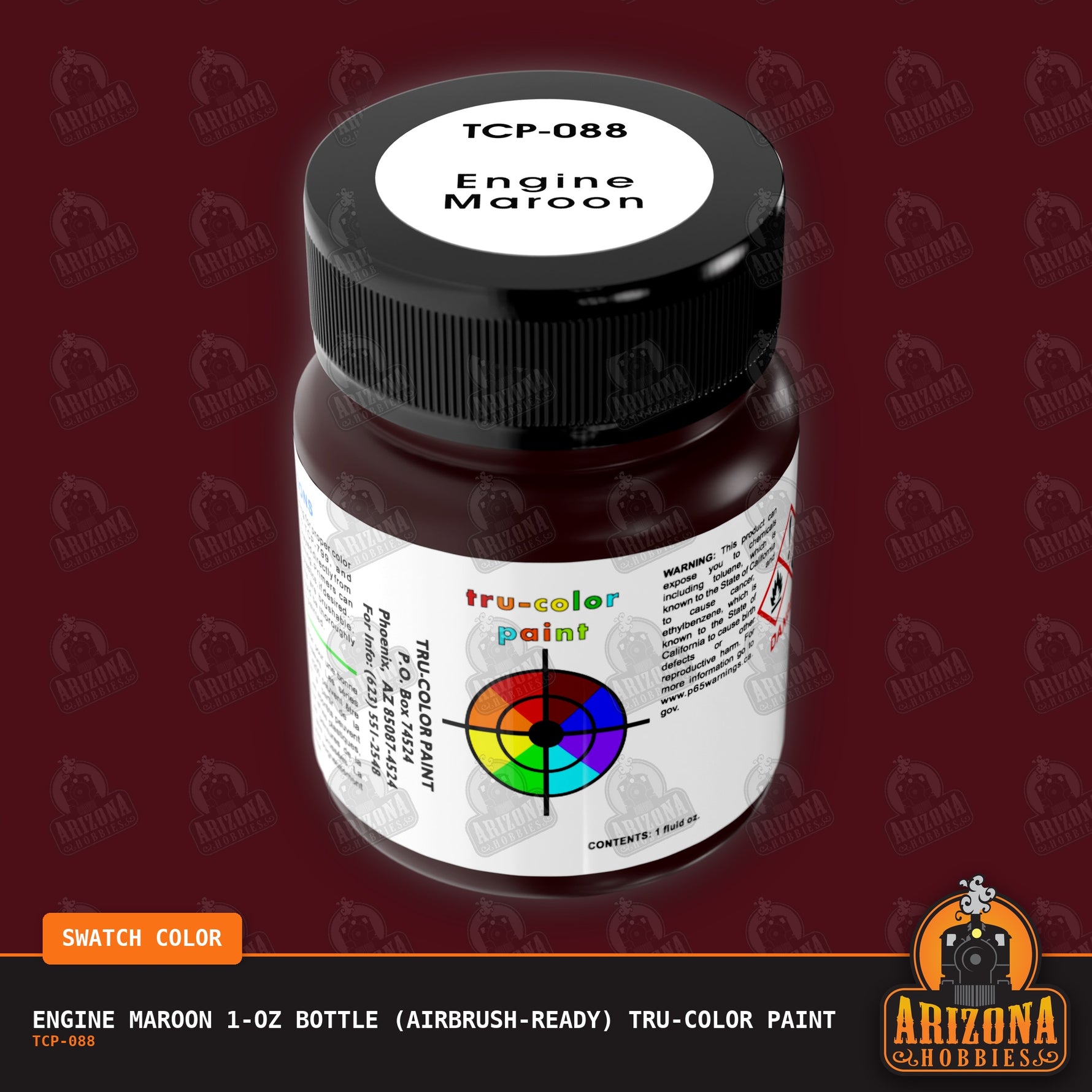 ENGINE MAROON 1-oz bottle (Airbrush-ready) Tru-Color Paint