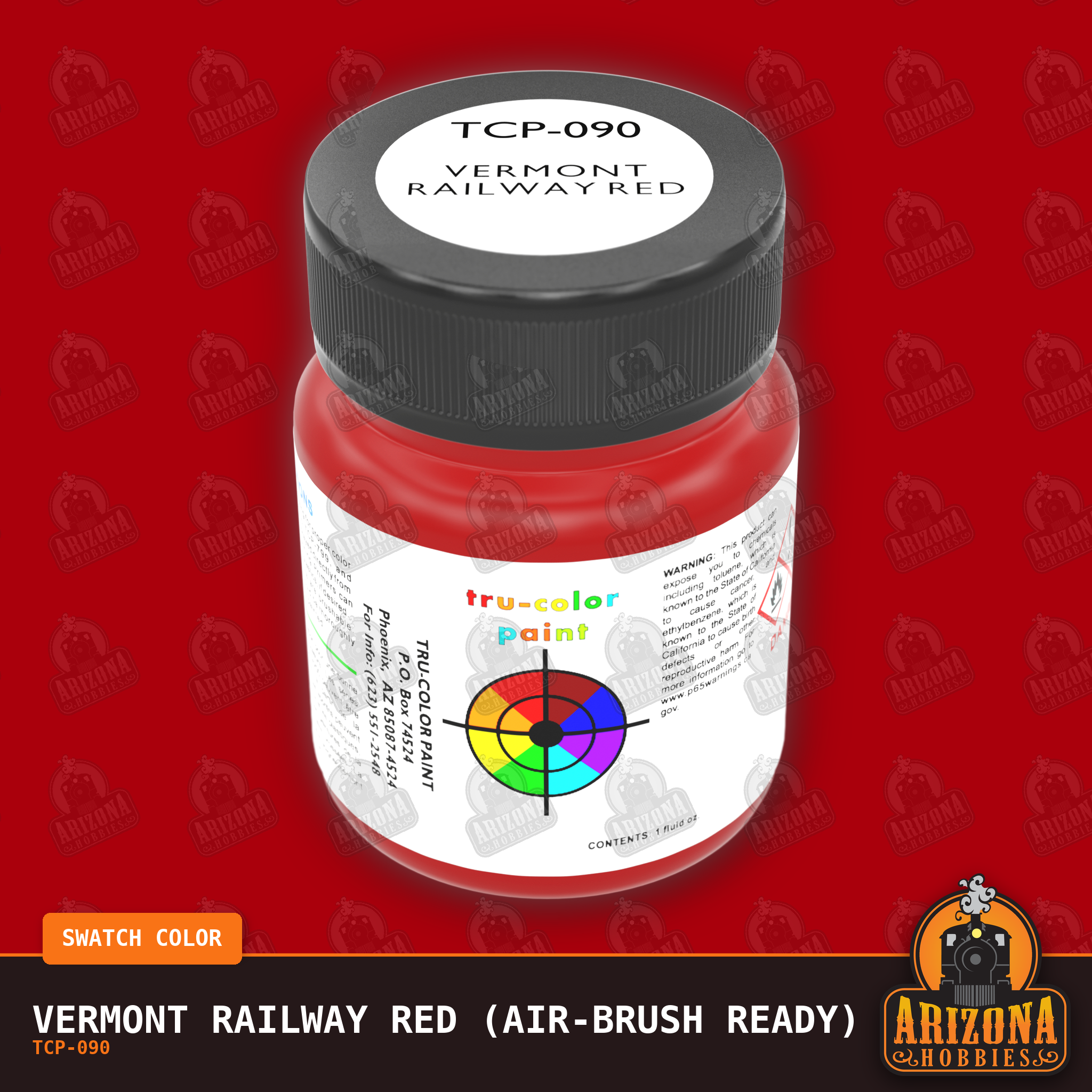 Vermont Railway RED 1-oz bottle (Air-brush) Tru-Color Paint