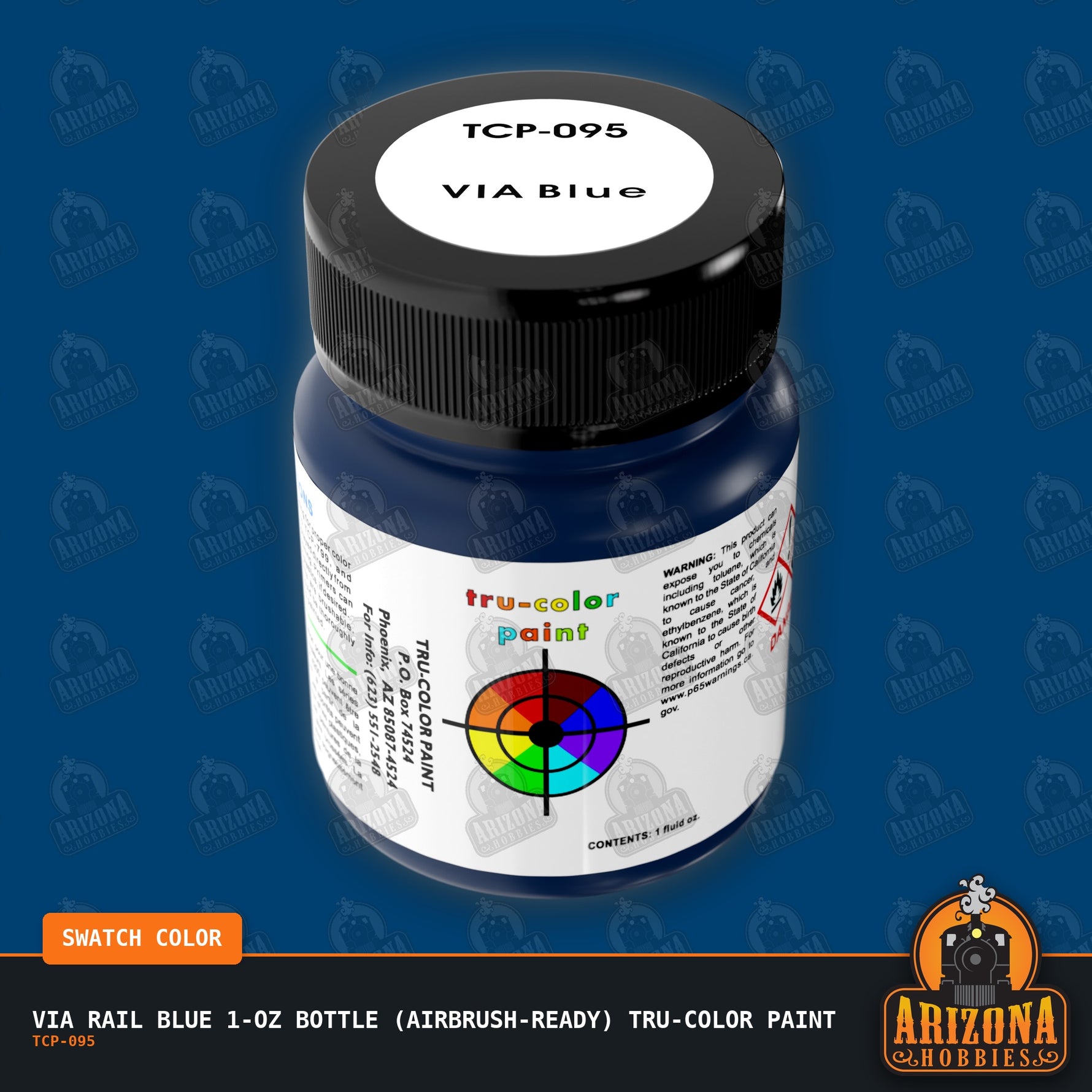 VIA Rail BLUE 1-oz bottle (Airbrush-ready) Tru-Color Paint