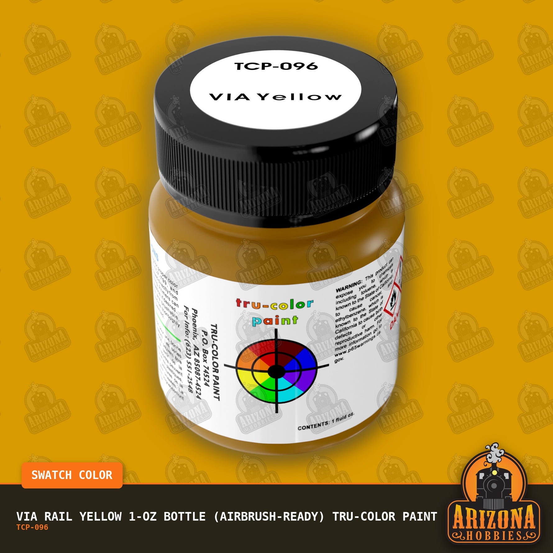 VIA Rail YELLOW 1-oz bottle (Airbrush-ready) Tru-Color Paint