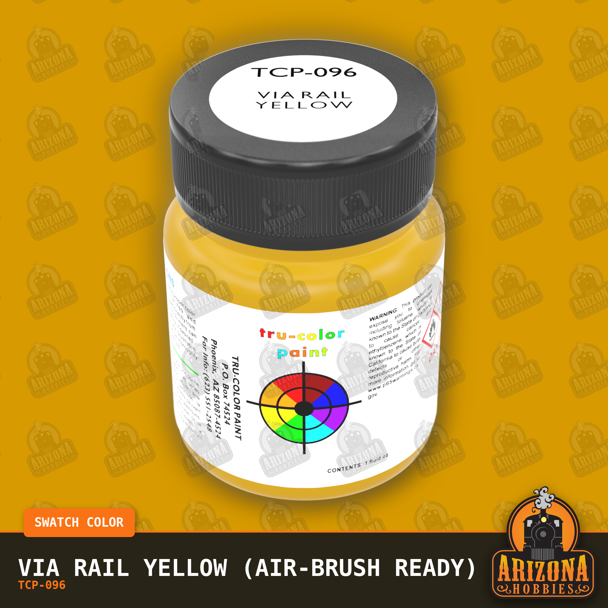 VIA Rail YELLOW 1-oz bottle (Air-brush) Tru-Color Paint