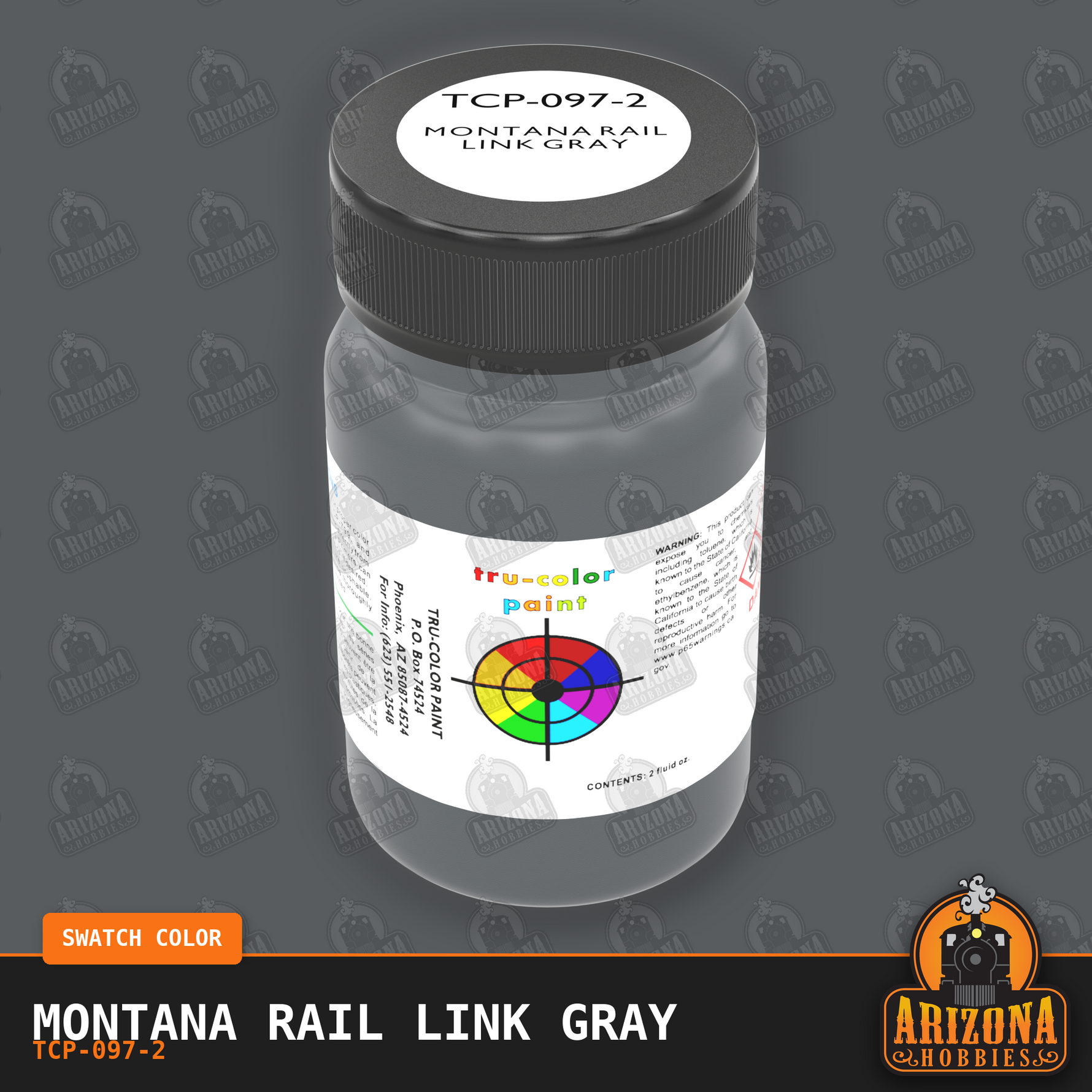 Montana Rail Link GRAY 2-oz bottle (Air-brush) Tru-Color Paint SPECIAL ORDER ONLY