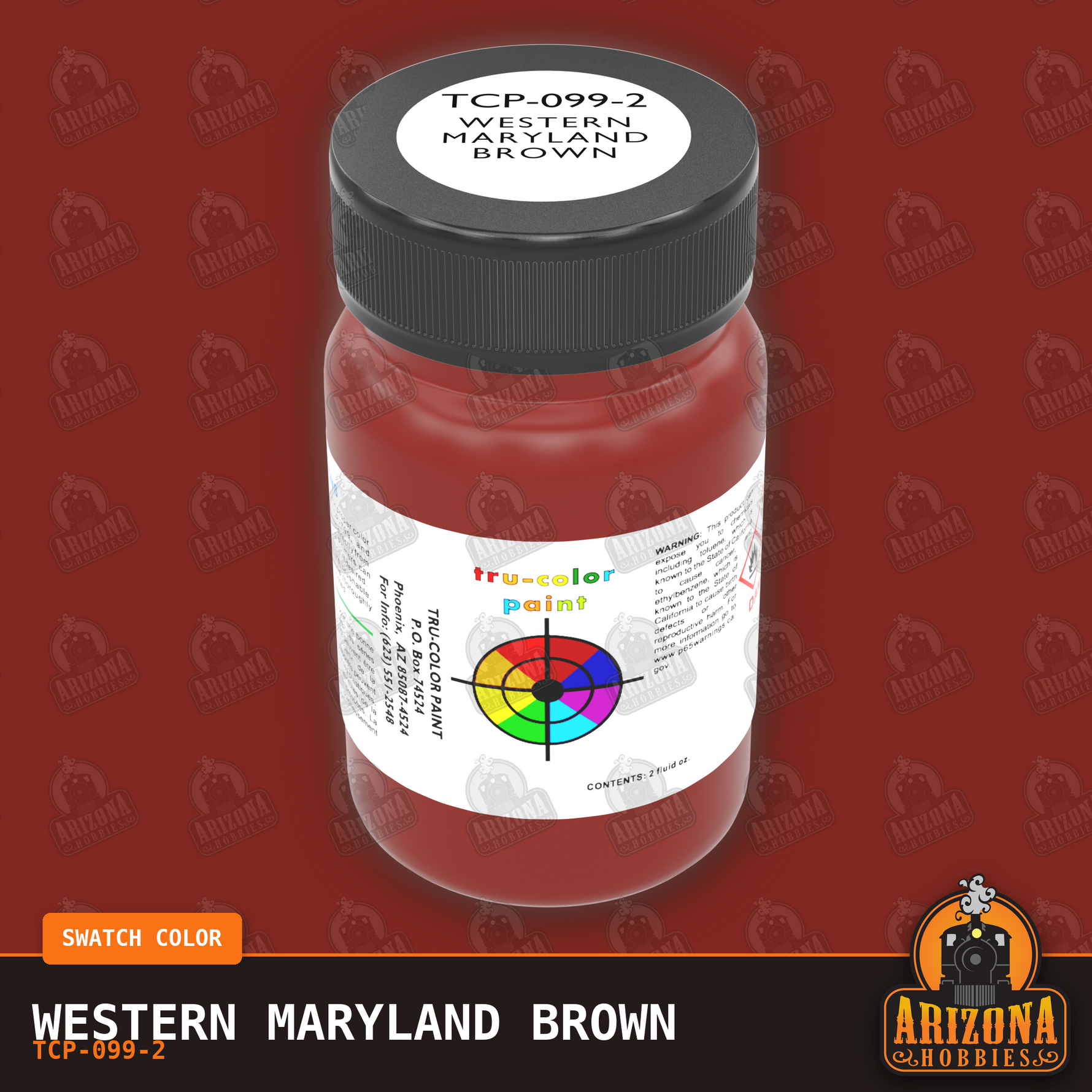 Western Maryland BROWN 2-oz bottle (Air-brush) Tru-Color Paint SPECIAL ORDER ONLY