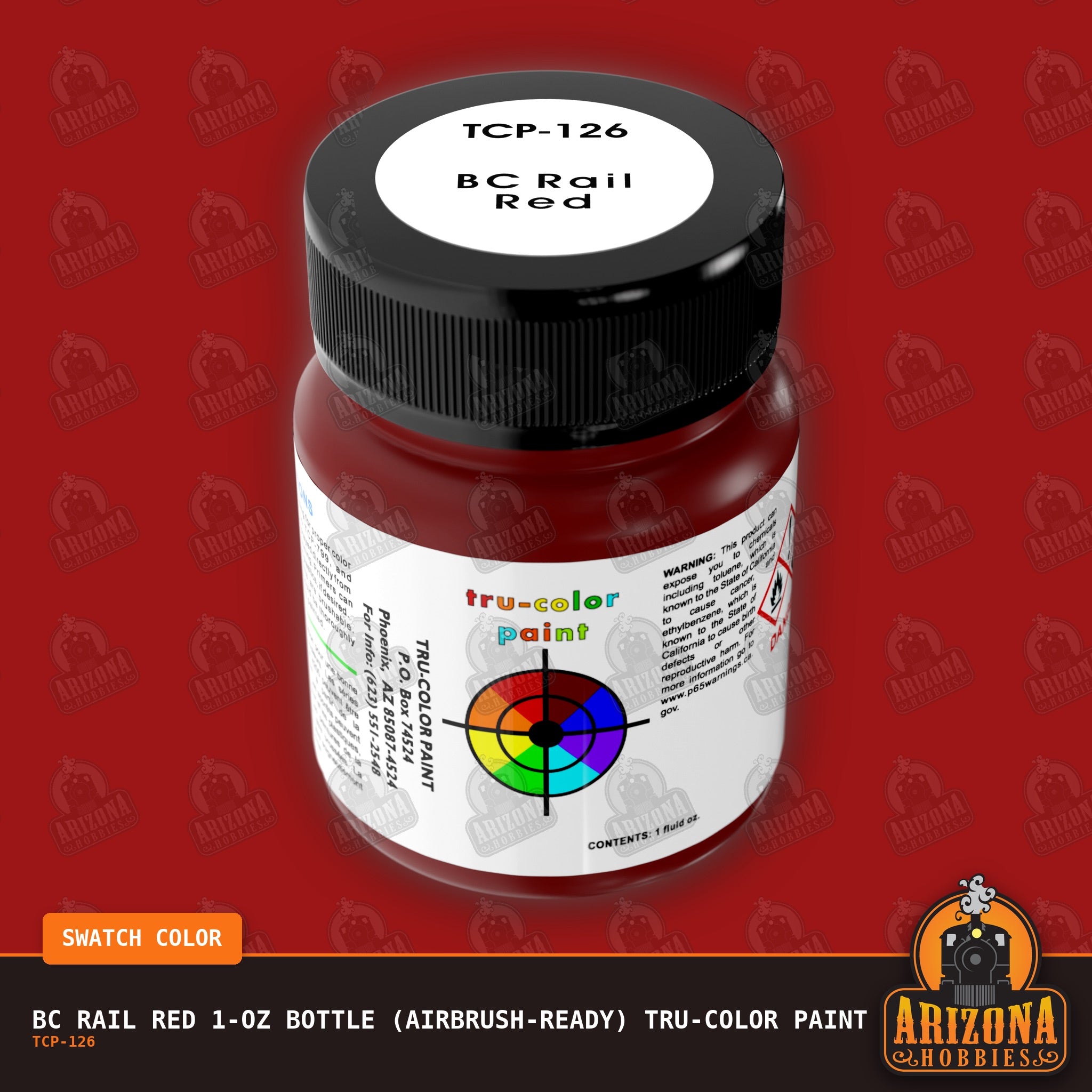 BC Rail RED 1-oz bottle (Airbrush-ready) Tru-Color Paint