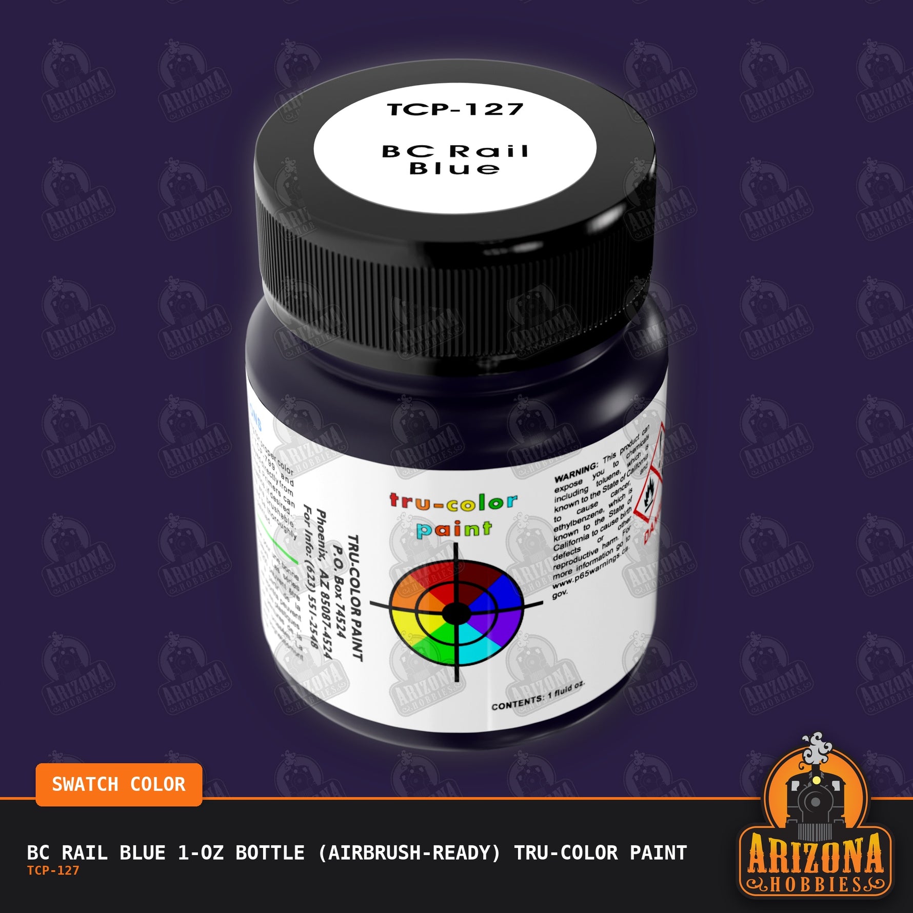 BC Rail BLUE 1-oz bottle (Airbrush-ready) Tru-Color Paint