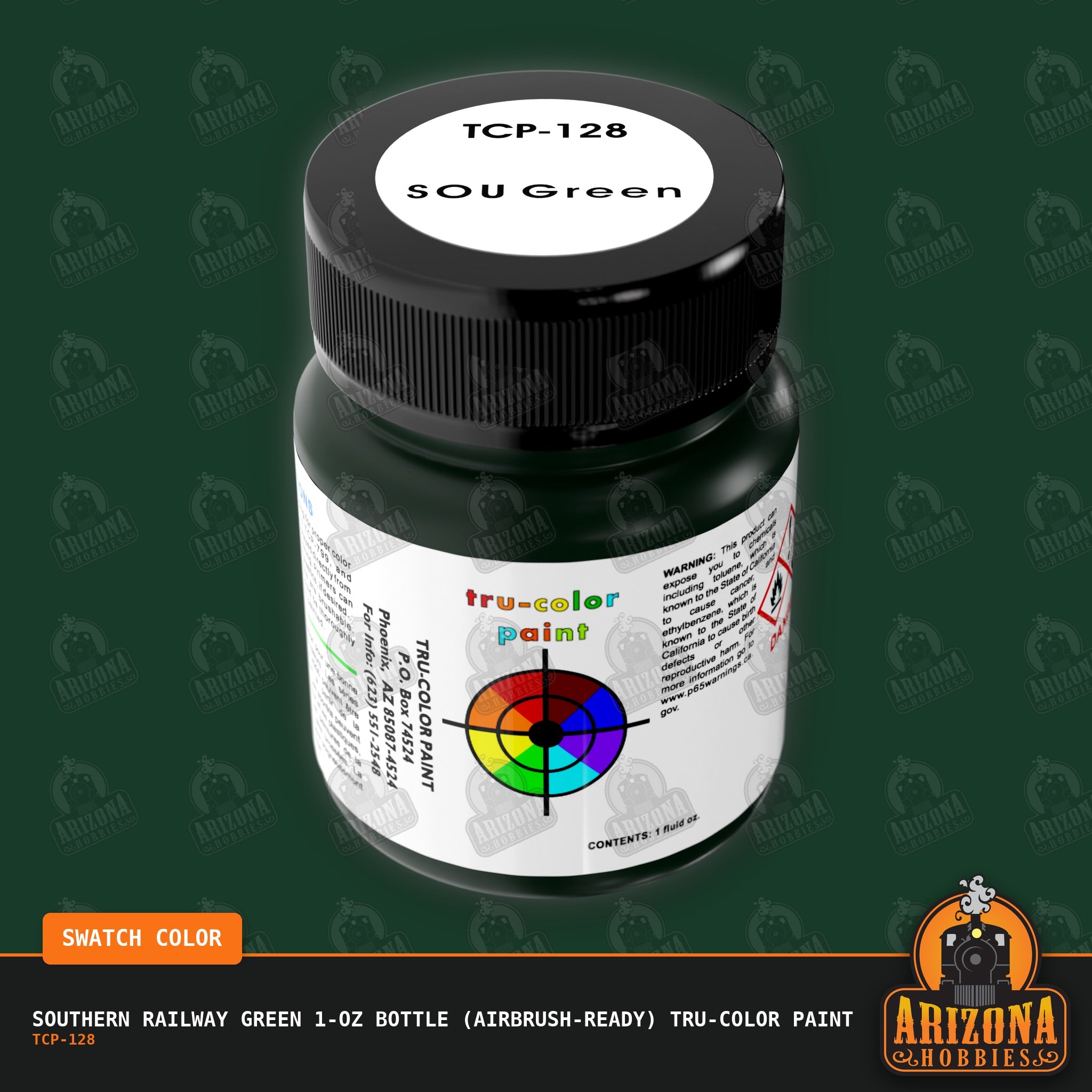 Southern Railway GREEN 1-oz bottle (Airbrush-ready) Tru-Color Paint