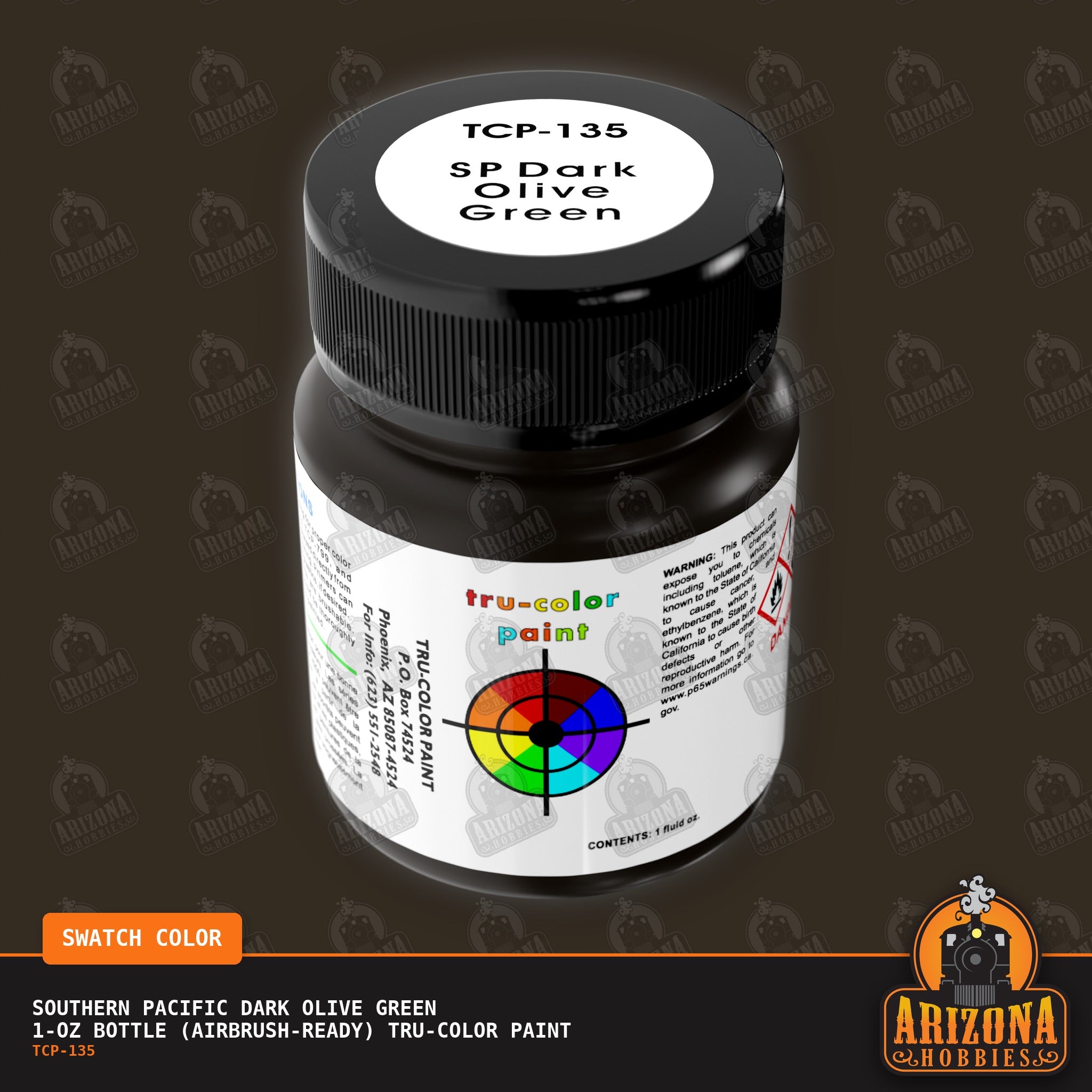 Southern Pacific DARK OLIVE GREEN 1-oz bottle (Airbrush-ready) Tru-Color Paint