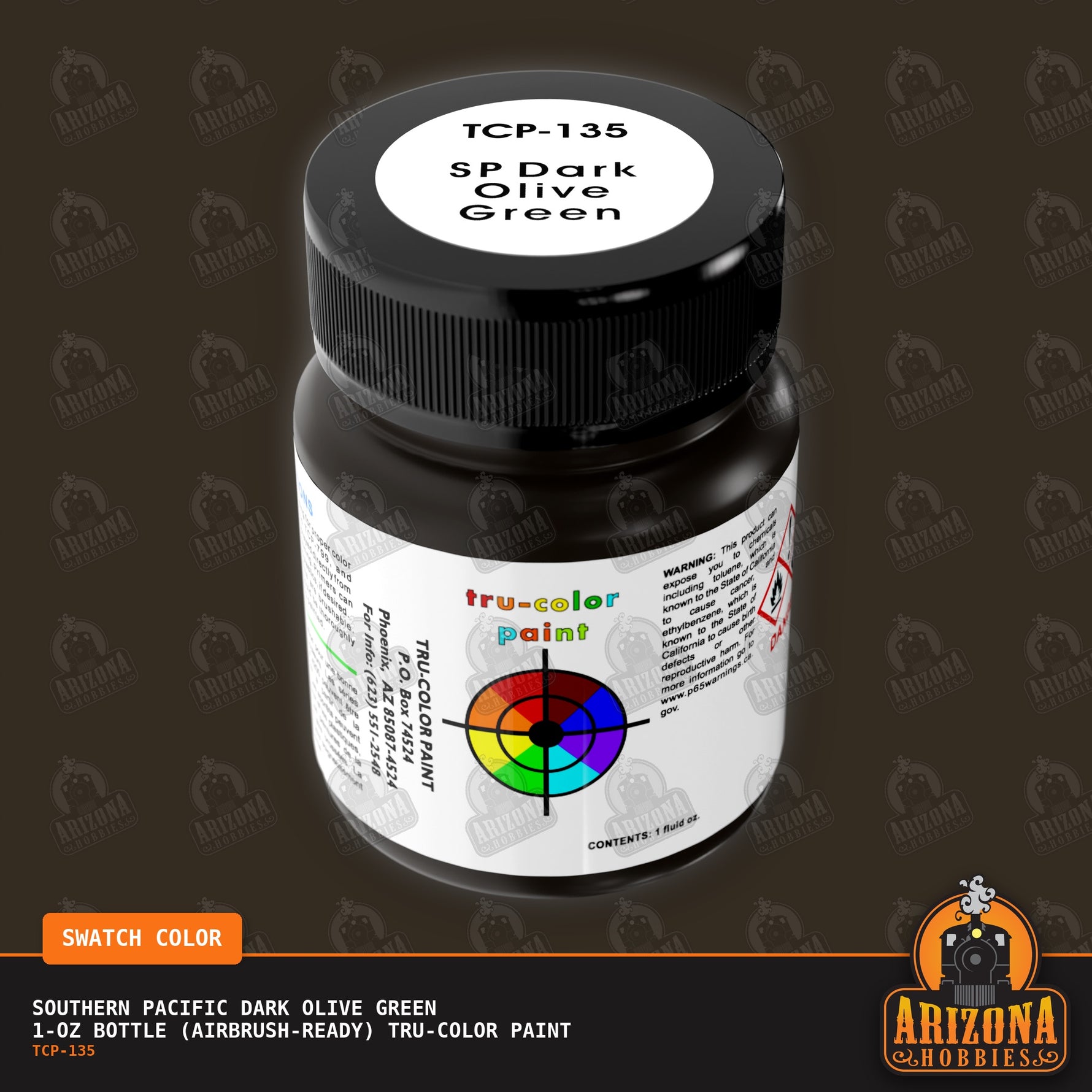Southern Pacific DARK OLIVE GREEN 1-oz bottle (Airbrush-ready) Tru-Color Paint