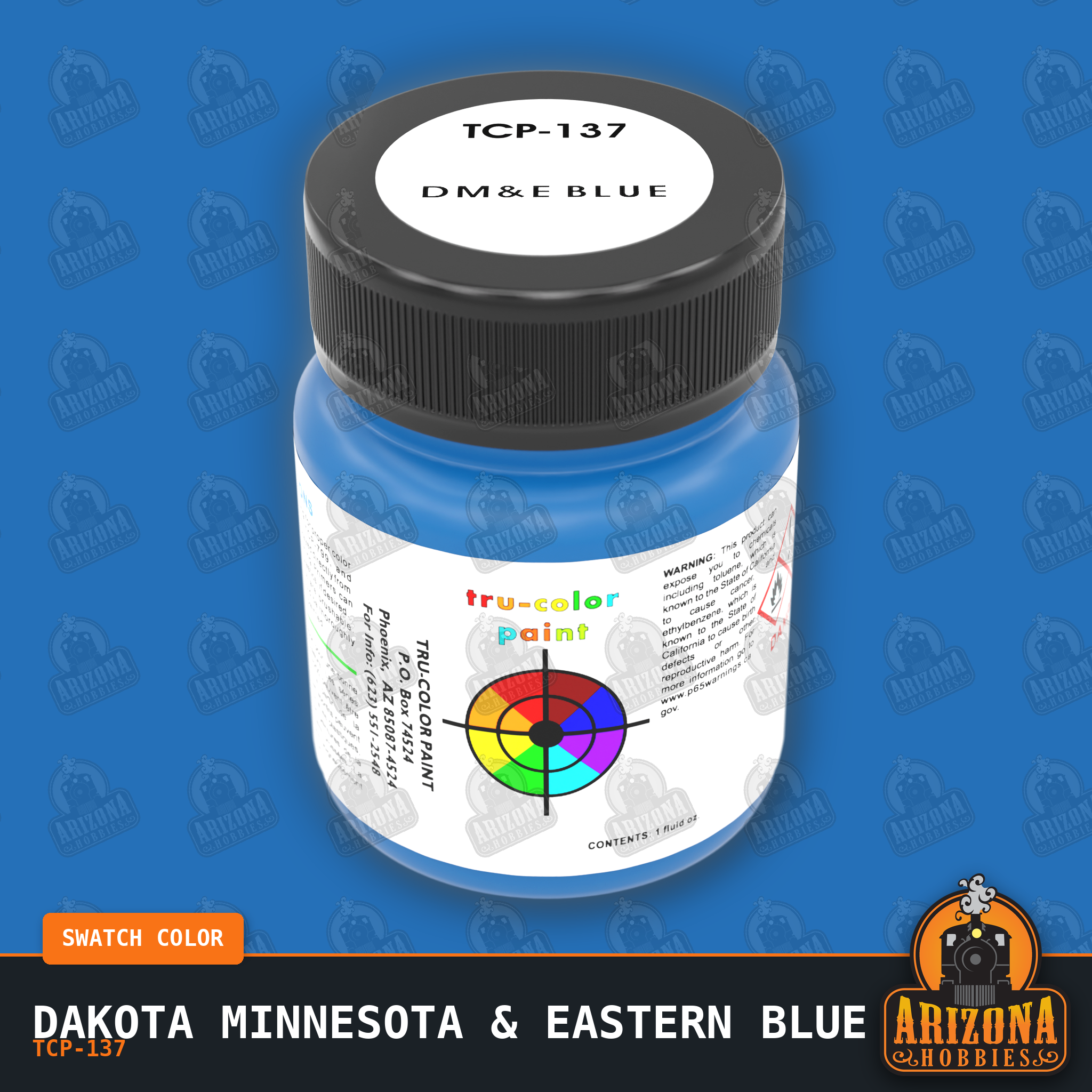 Dakota Minnesota & Eastern BLUE 1-oz bottle (Airbrush-ready) Tru-Color Paint