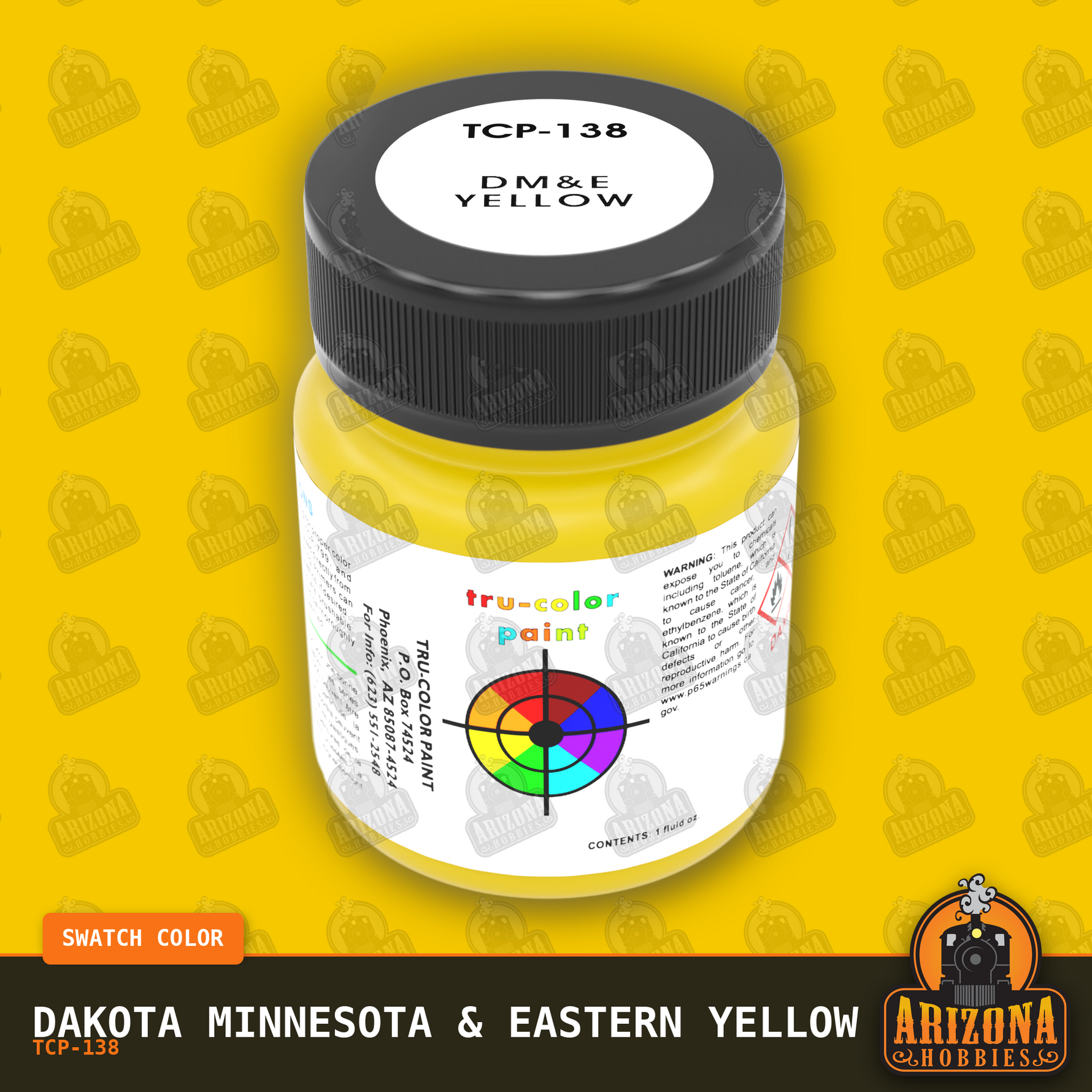 Dakota Minnesota & Eastern YELLOW 1-oz bottle (Airbrush-ready) Tru-Color Paint