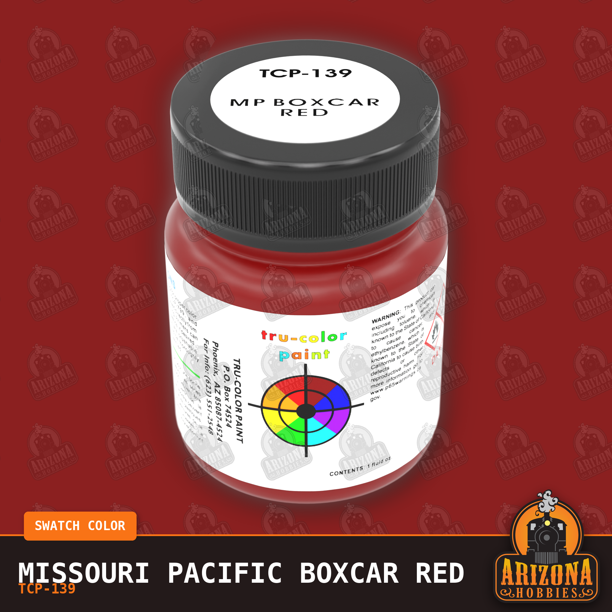 Missouri Pacific BOXCAR RED 1-oz bottle (Airbrush-ready) Tru-Color Paint