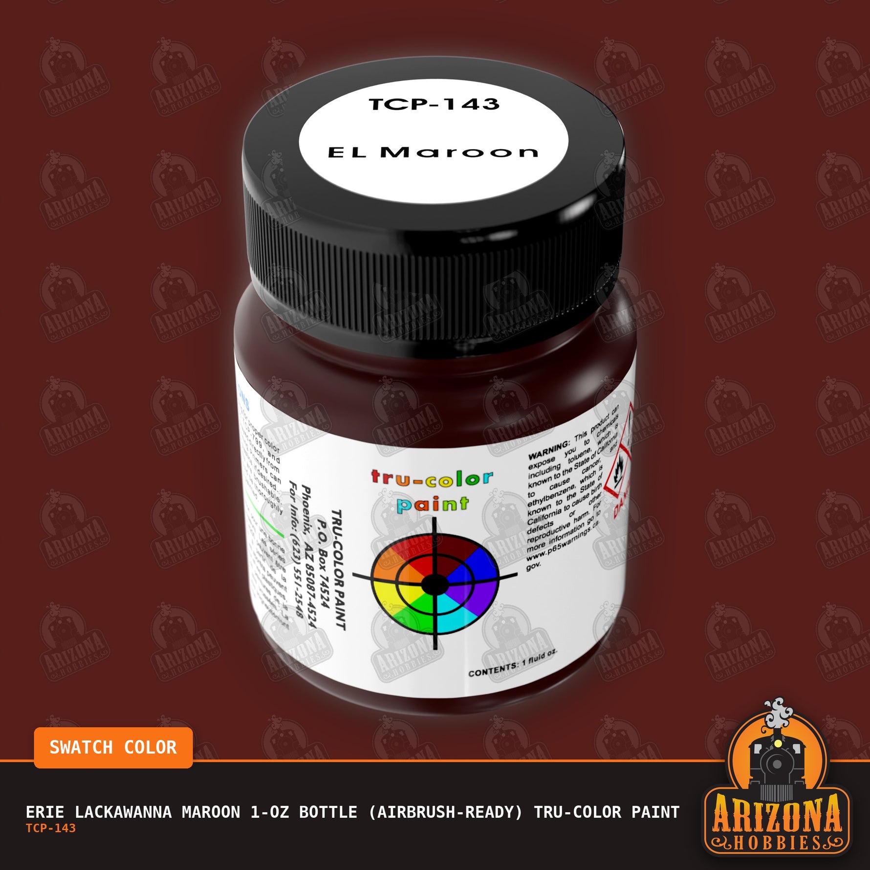 Erie Lackawanna MAROON 1-oz bottle (Airbrush-ready) Tru-Color Paint