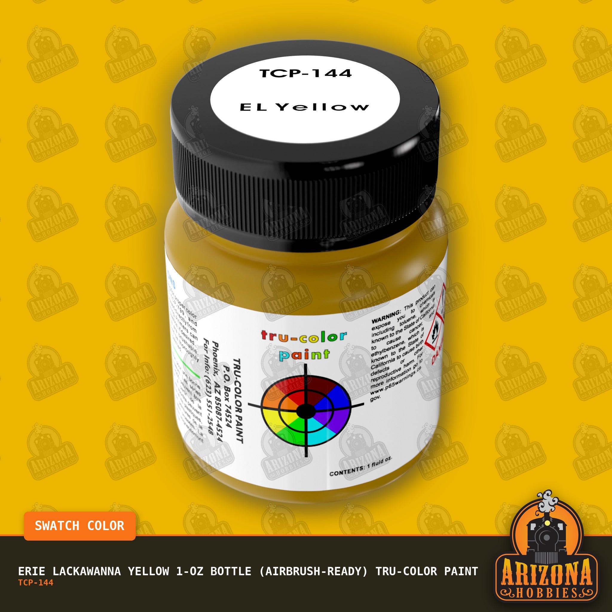 Erie Lackawanna YELLOW 1-oz bottle (Airbrush-ready) Tru-Color Paint