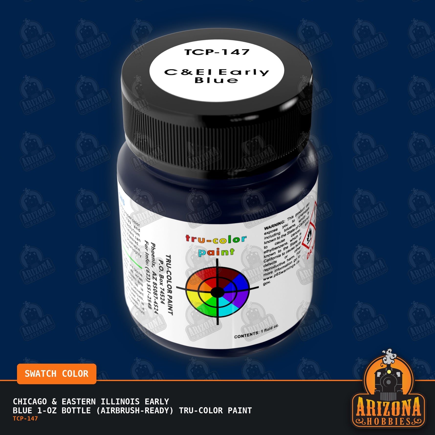Chicago & Eastern Illinois EARLY BLUE 1-oz bottle (Airbrush-ready) Tru-Color Paint