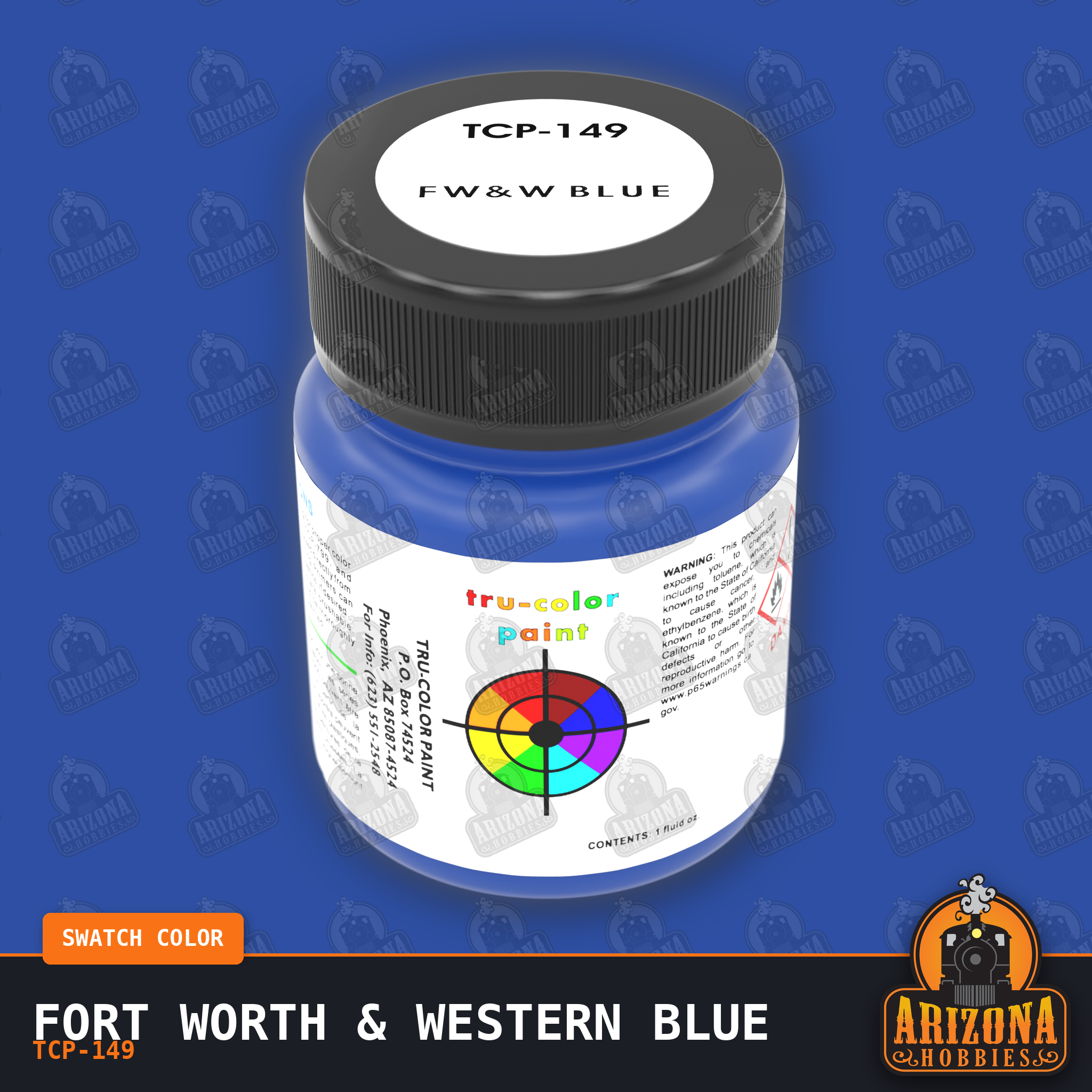 Fort Worth & Western BLUE 1-oz bottle (Airbrush-ready) Tru-Color Paint