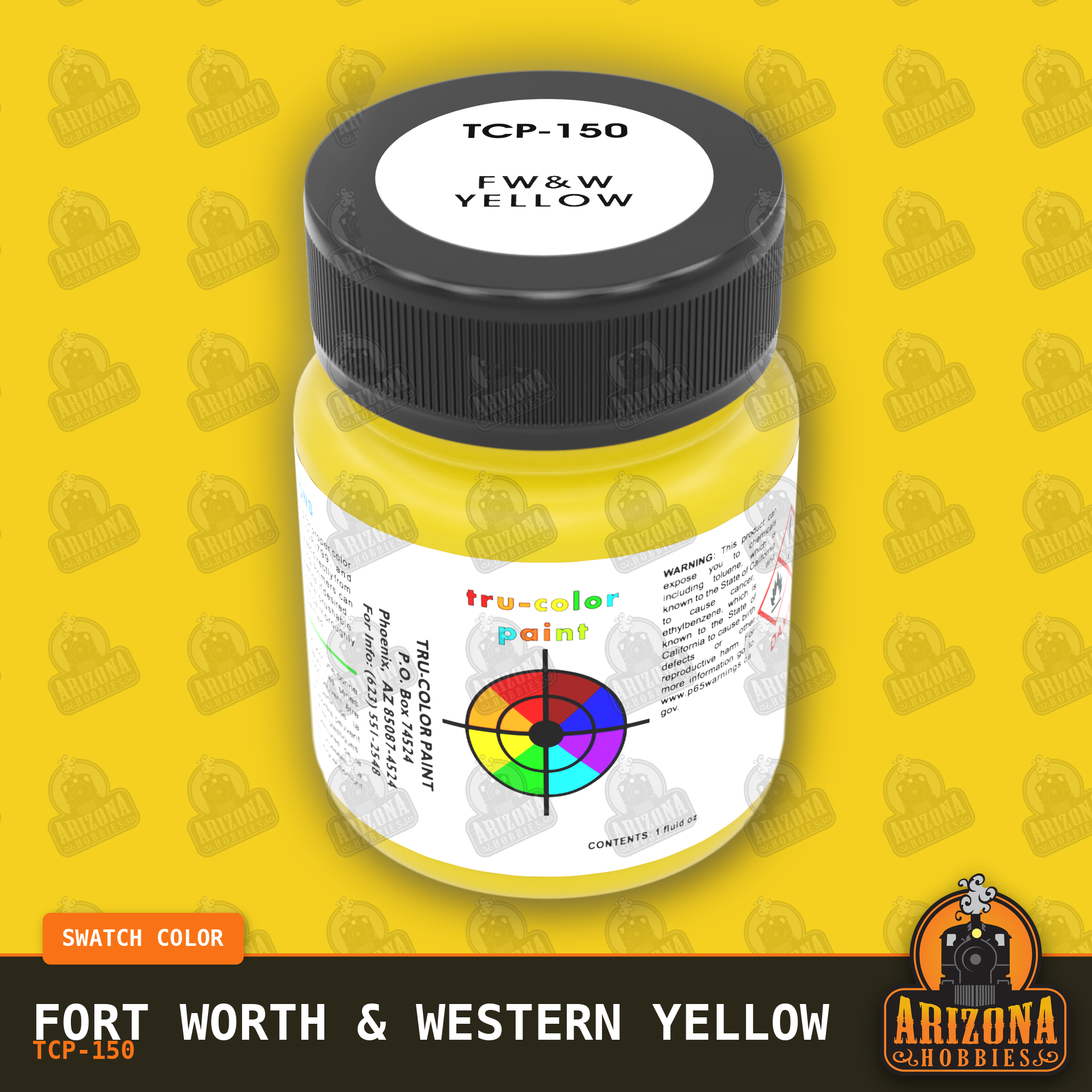 Fort Worth & Western YELLOW 1-oz bottle (Airbrush-ready) Tru-Color Paint