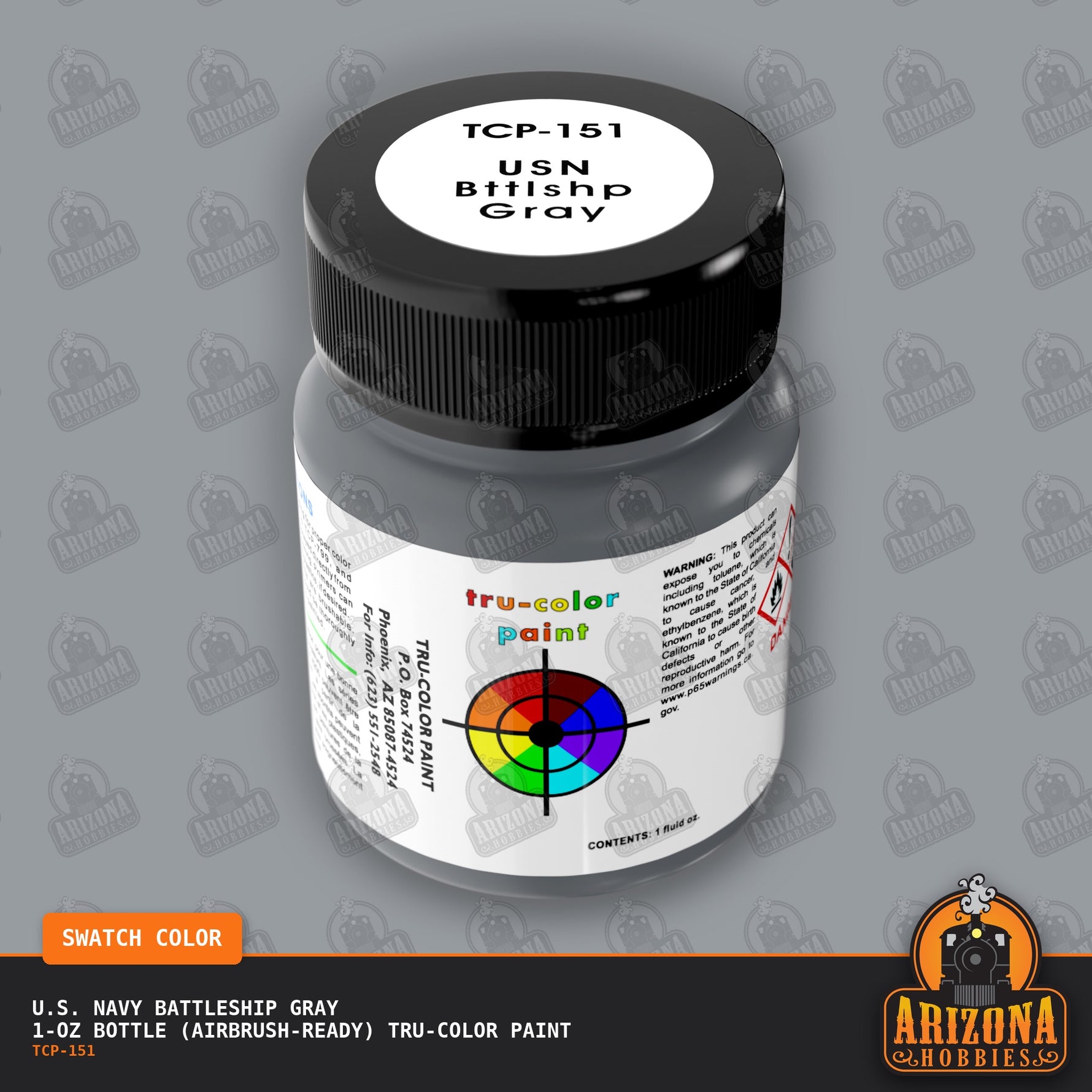 U.S. Navy BATTLESHIP GRAY 1-oz bottle (Airbrush-ready) Tru-Color Paint