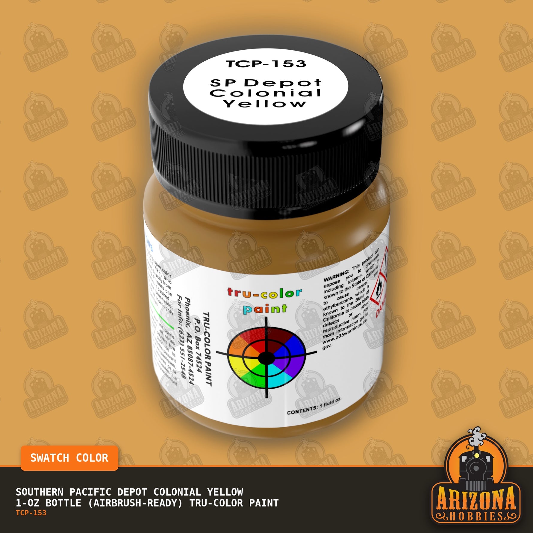 Southern Pacific DEPOT COLONIAL YELLOW 1-oz bottle (Airbrush-ready) Tru-Color Paint
